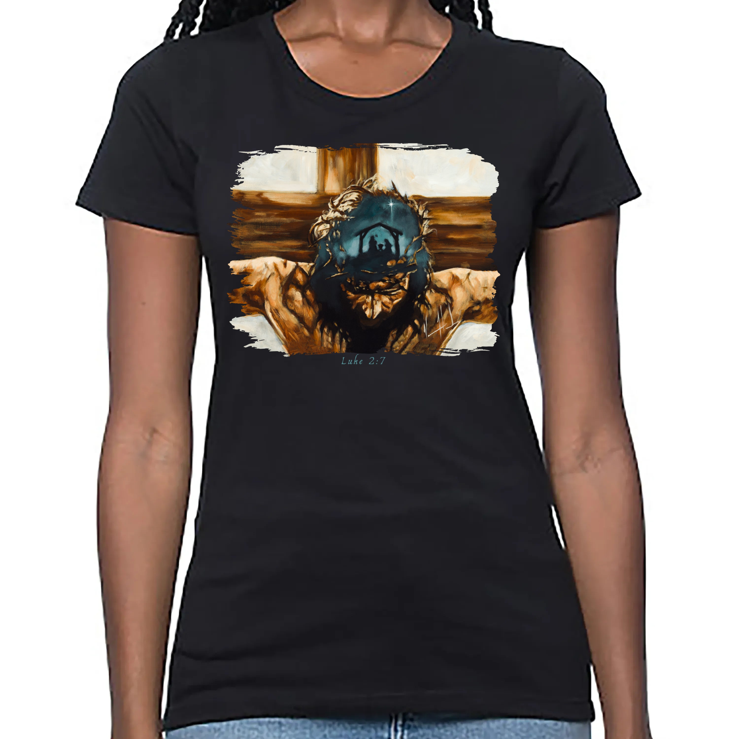 Women's T (Organic Bamboo) - Love's True Story Organic Bamboo Vanessa Horabuena Short Sleeve Eclipse (Black) XS