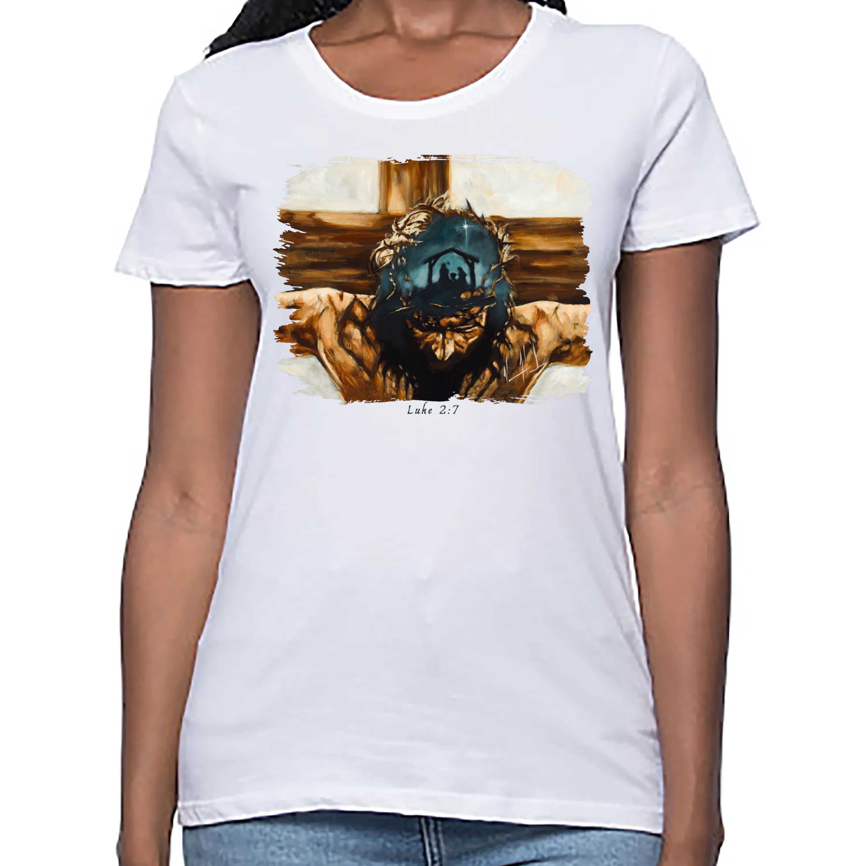 Women's T (Organic Bamboo) - Love's True Story Organic Bamboo Vanessa Horabuena Short Sleeve Frost (White) XS
