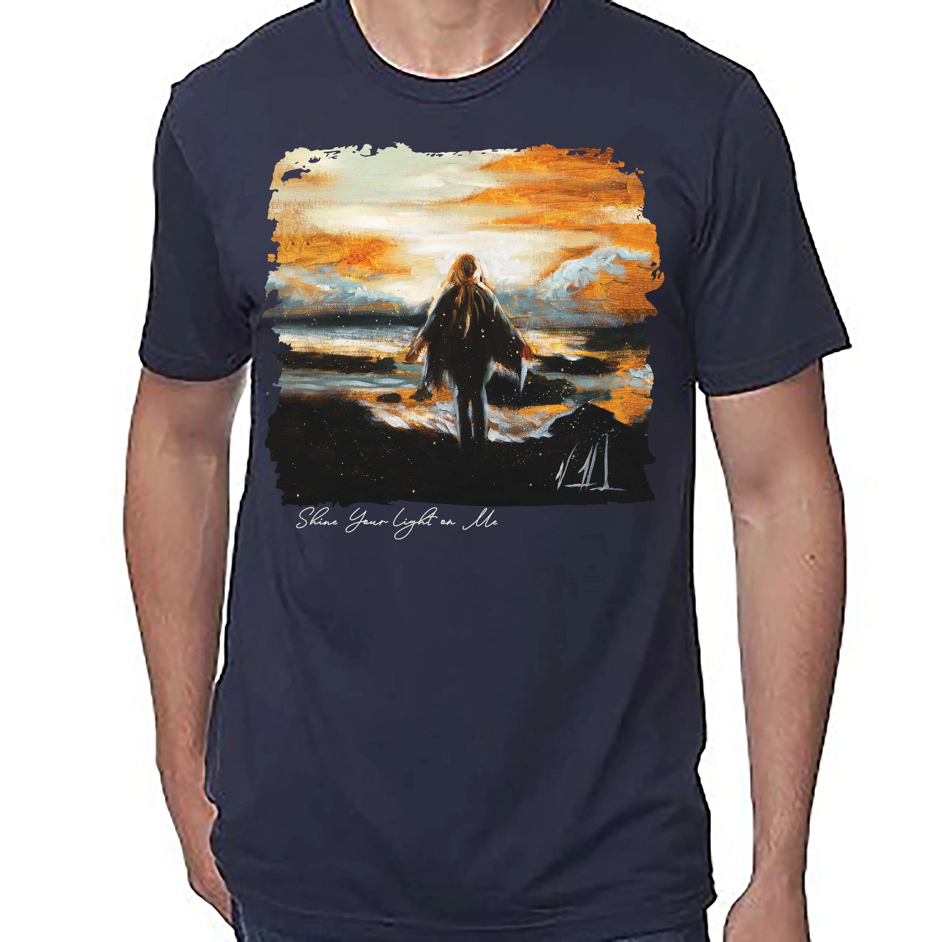 Unisex T (Organic Bamboo) - Shine Your Light on Me Organic Bamboo Vanessa Horabuena Midnight Blue XS
