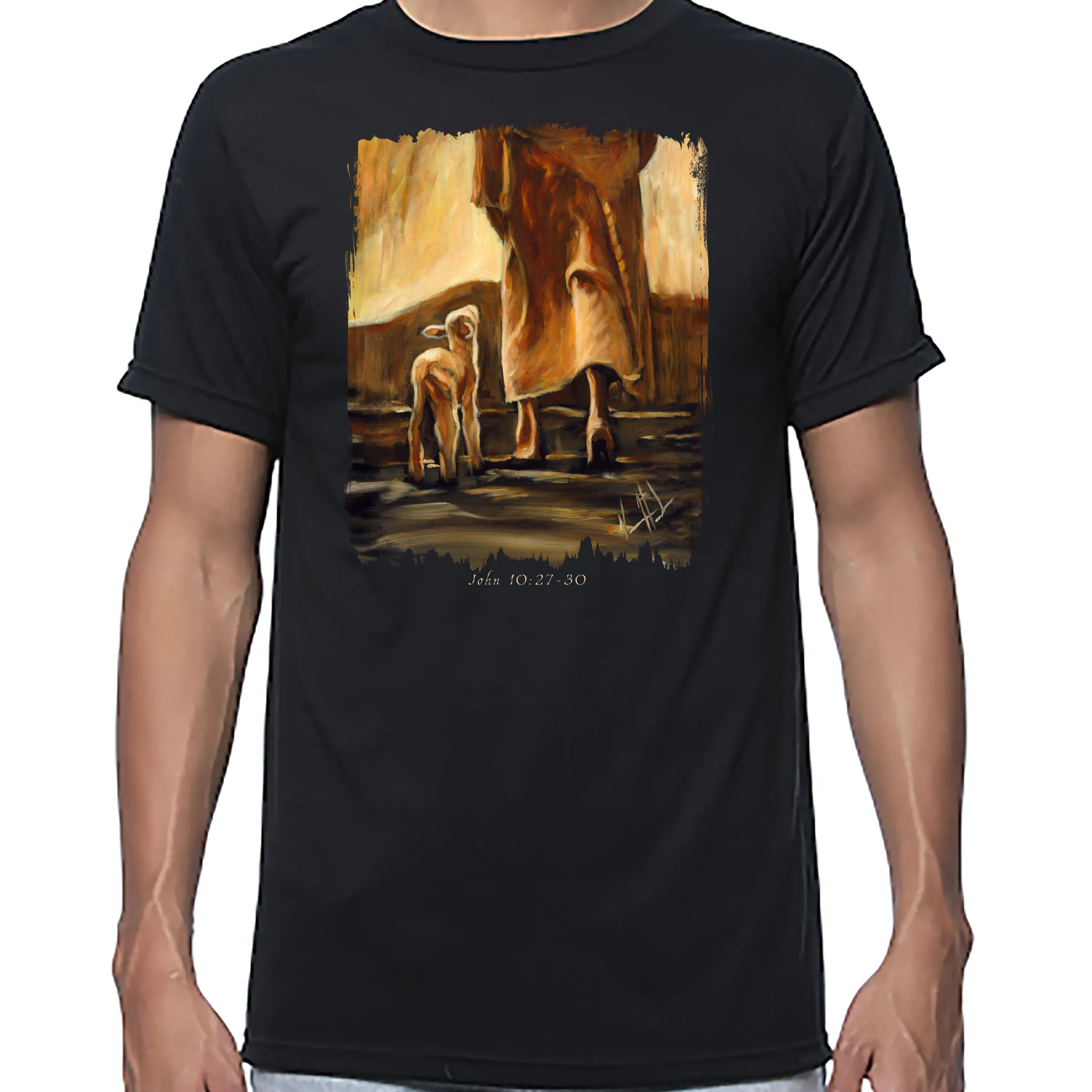 My Sheep Listen to My Voice - Fall Edition - Unisex T (Premium Organic Fabric) Vanessa Horabuena Bamboo Black Small