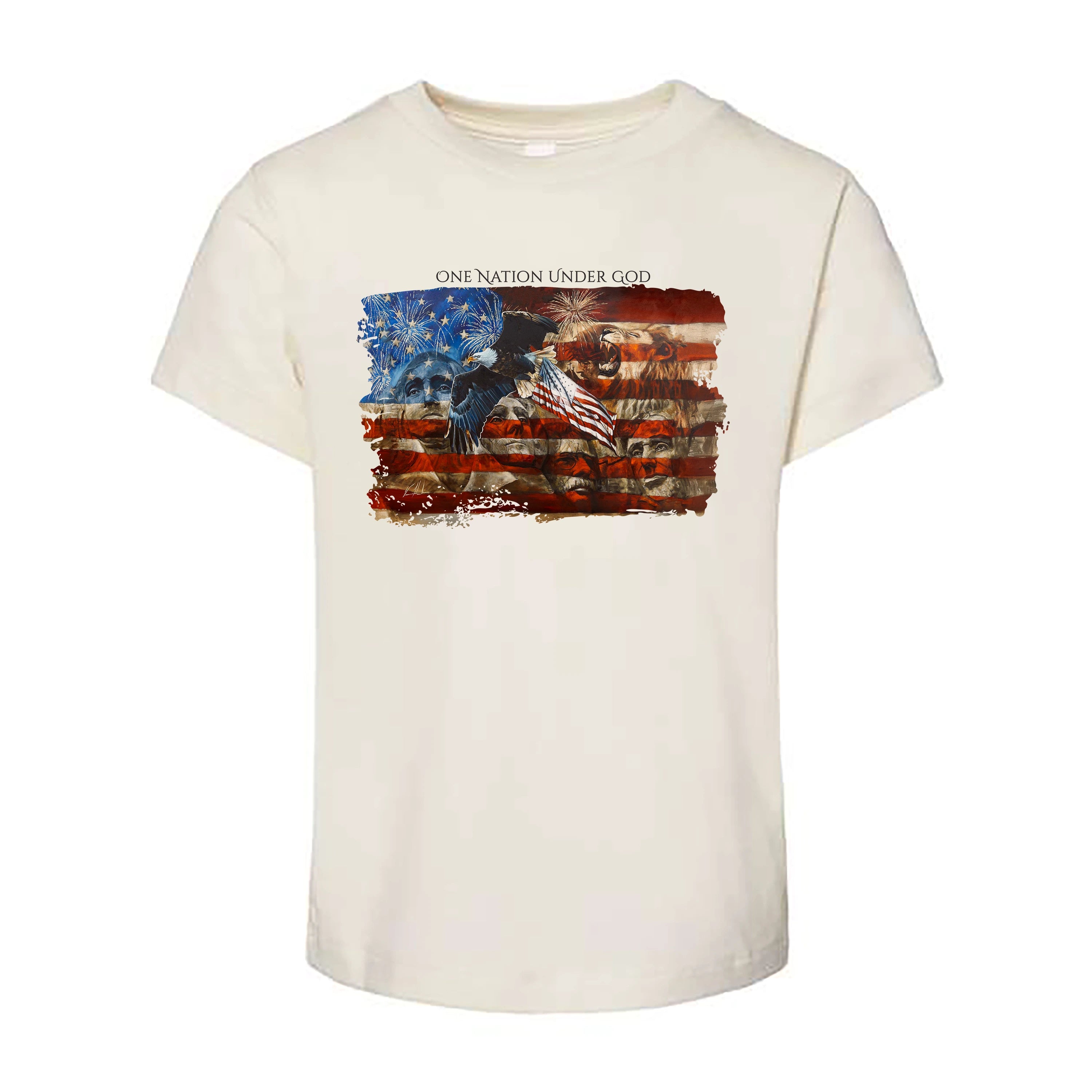 Kids T - An American Tribute - (Organic Cotton) - (4th of July) Organic Cotton Vanessa Horabuena Toddler Natural 2T
