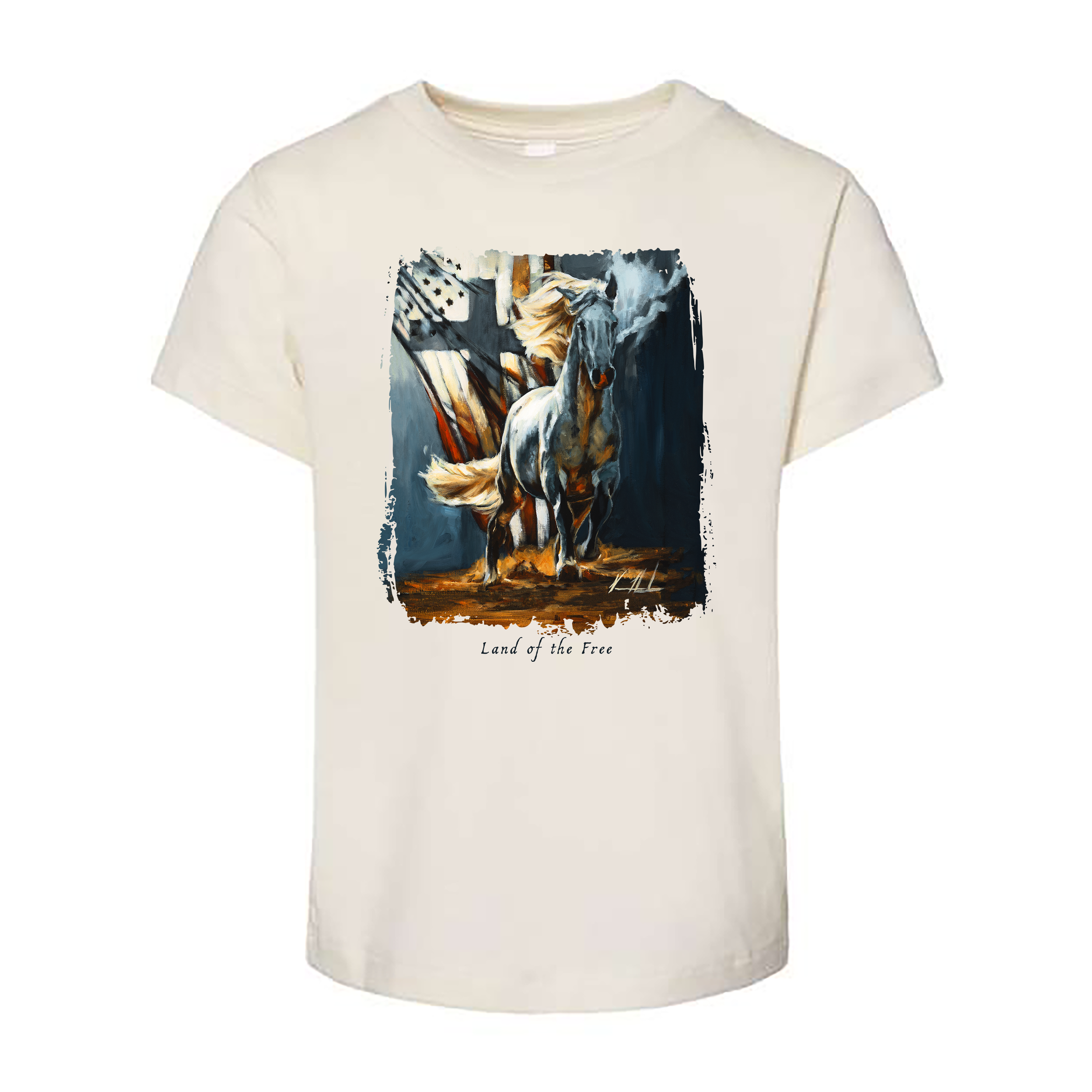Kids T - Land of the Free - (Organic Cotton) - 4th of July Organic Cotton Vanessa Horabuena Kids Natural 2T