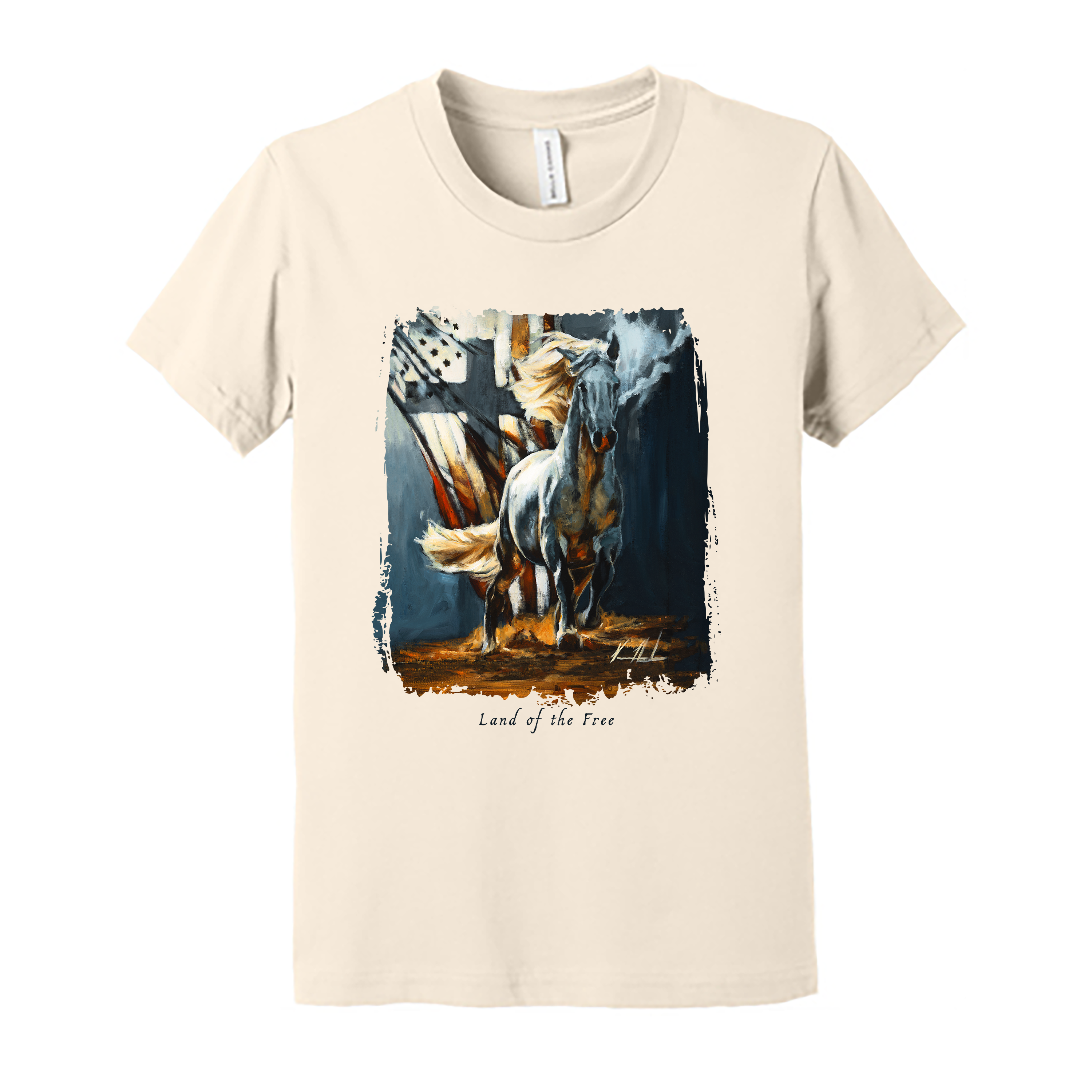 Kids T - Land of the Free - (Organic Cotton) - 4th of July Organic Cotton Vanessa Horabuena Toddler Natural Small