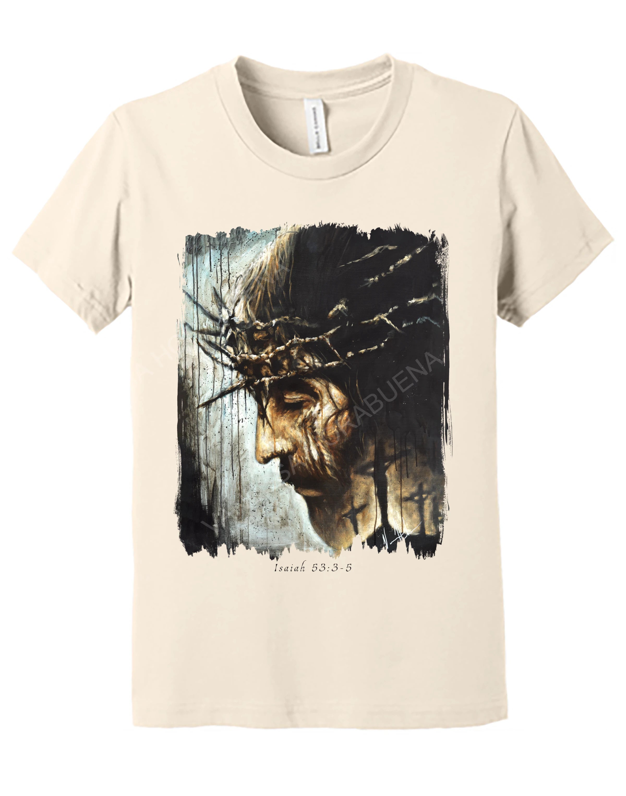 Redeemer's Love With Crosses - Kids T (Organic Cotton) Vanessa Horabuena Kids Natural Small