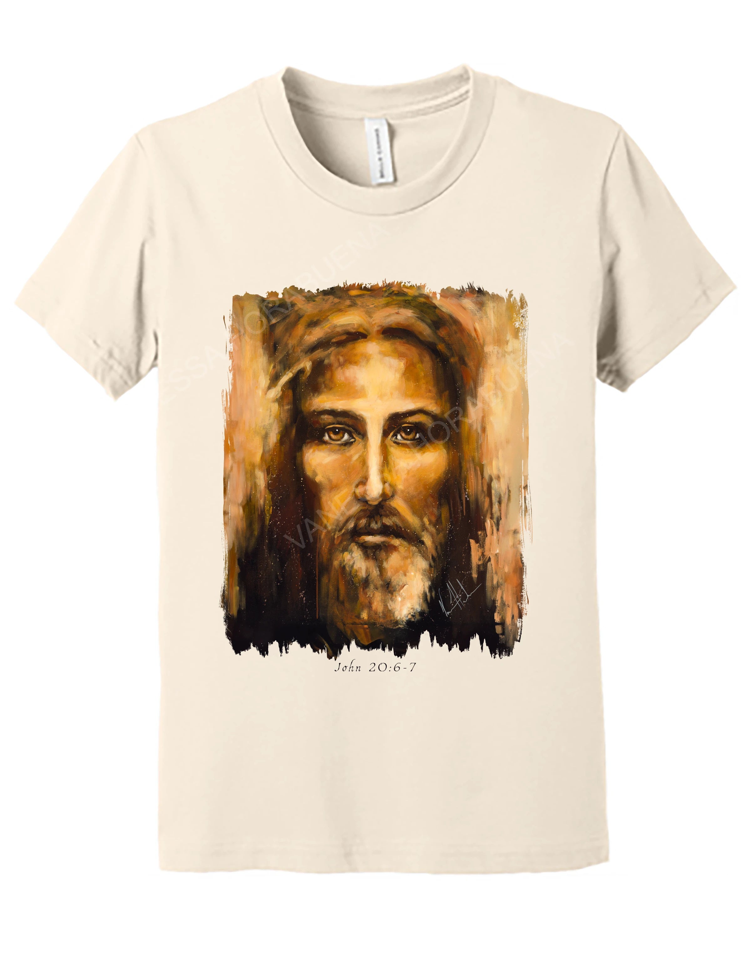 The Shroud of Turin - Resurrection Light - Kids T (Organic Cotton) Vanessa Horabuena Kids Natural Small