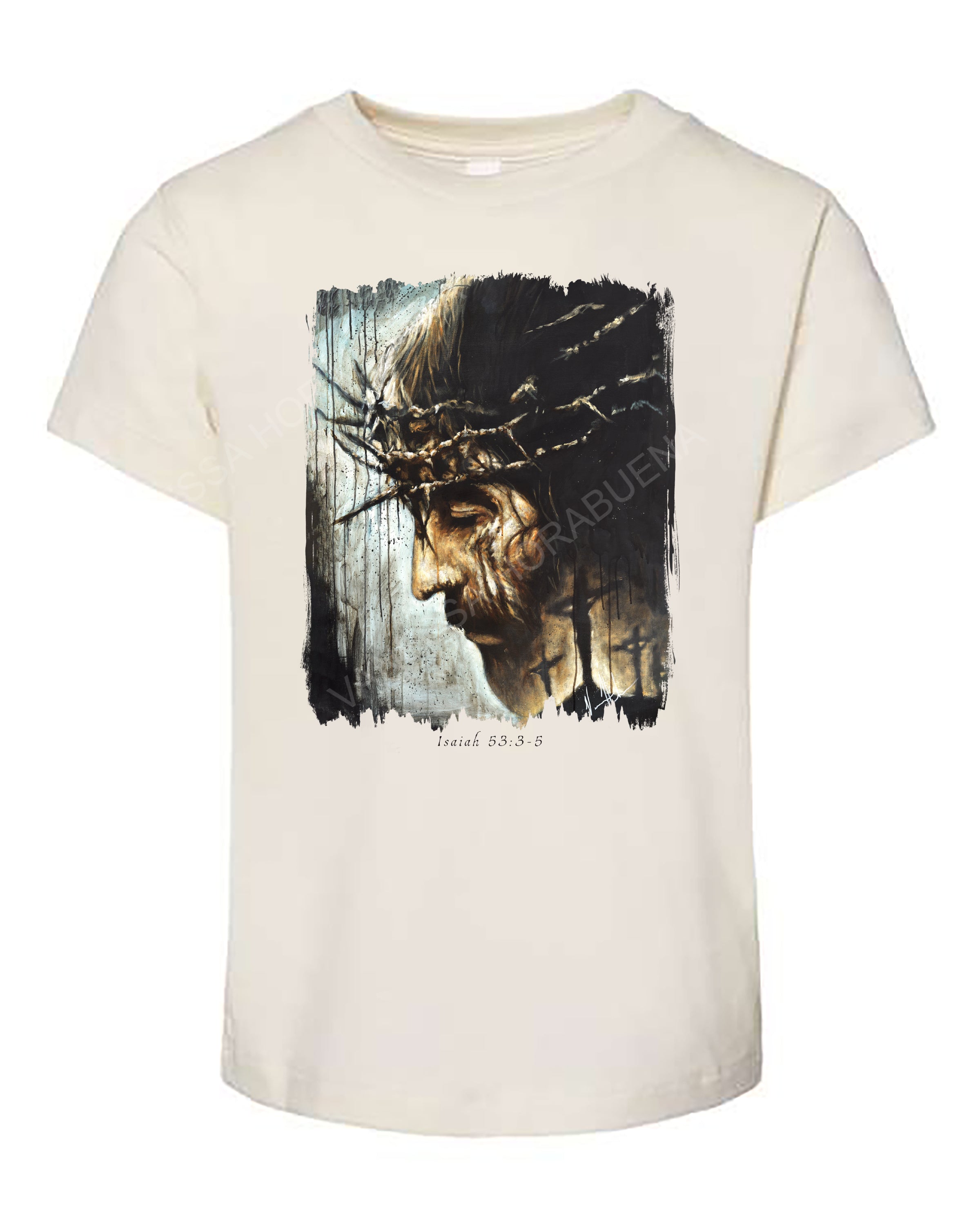 Redeemer's Love With Crosses - Kids T (Organic Cotton) Vanessa Horabuena Kids Natural 2T