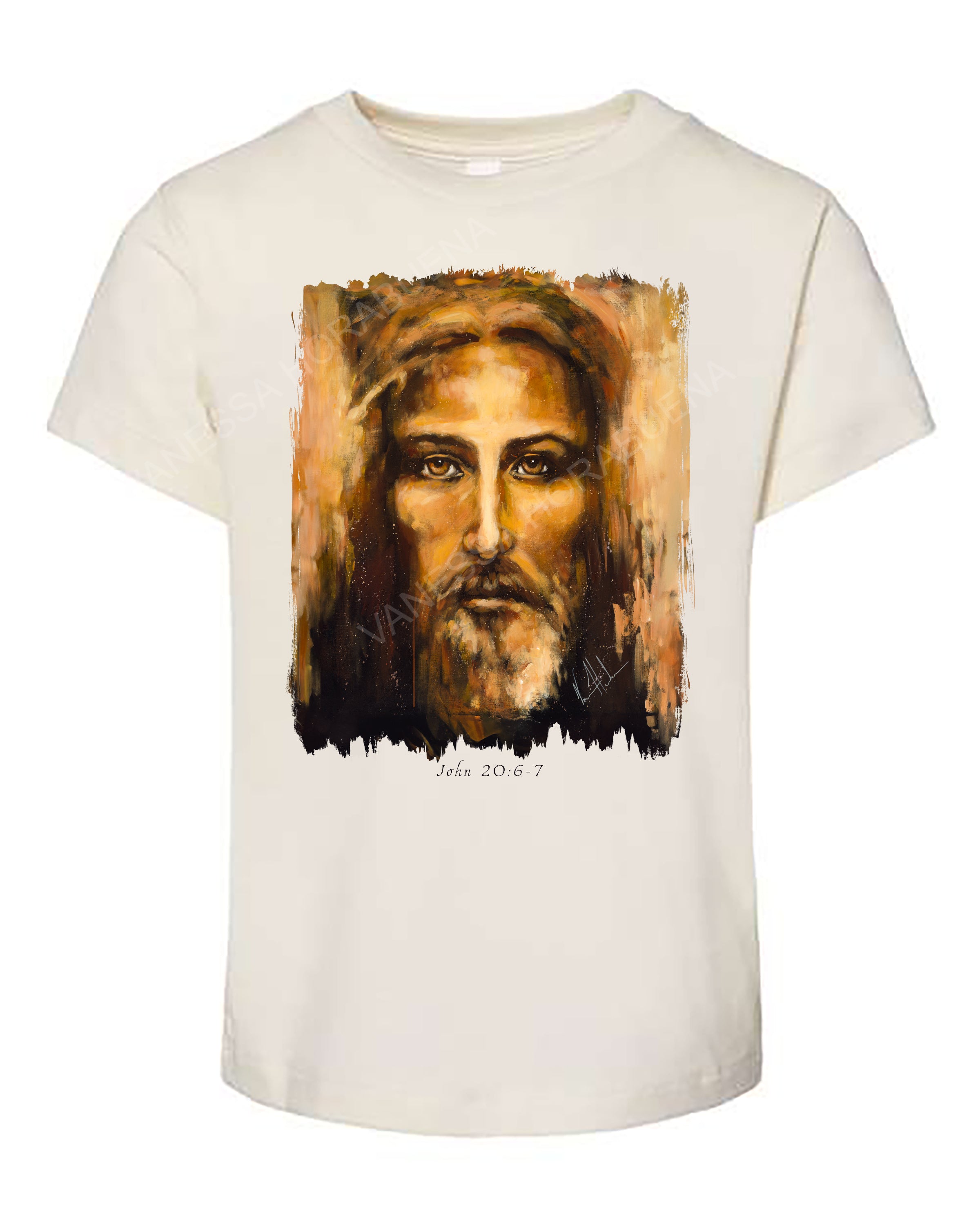 The Shroud of Turin - Resurrection Light - Kids T (Organic Cotton) Vanessa Horabuena Kids Natural 2T