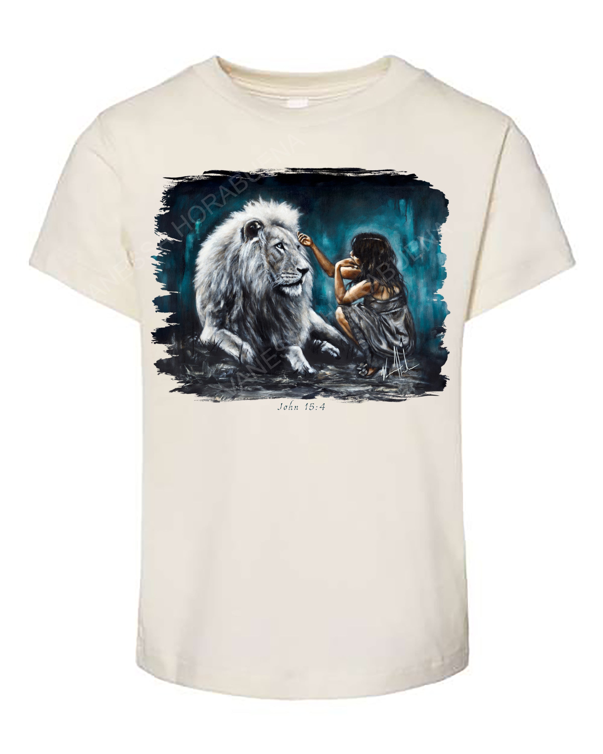 Intimacy with God (Blue Background) - Kids T (Organic Cotton) Vanessa Horabuena Kids Natural 2T