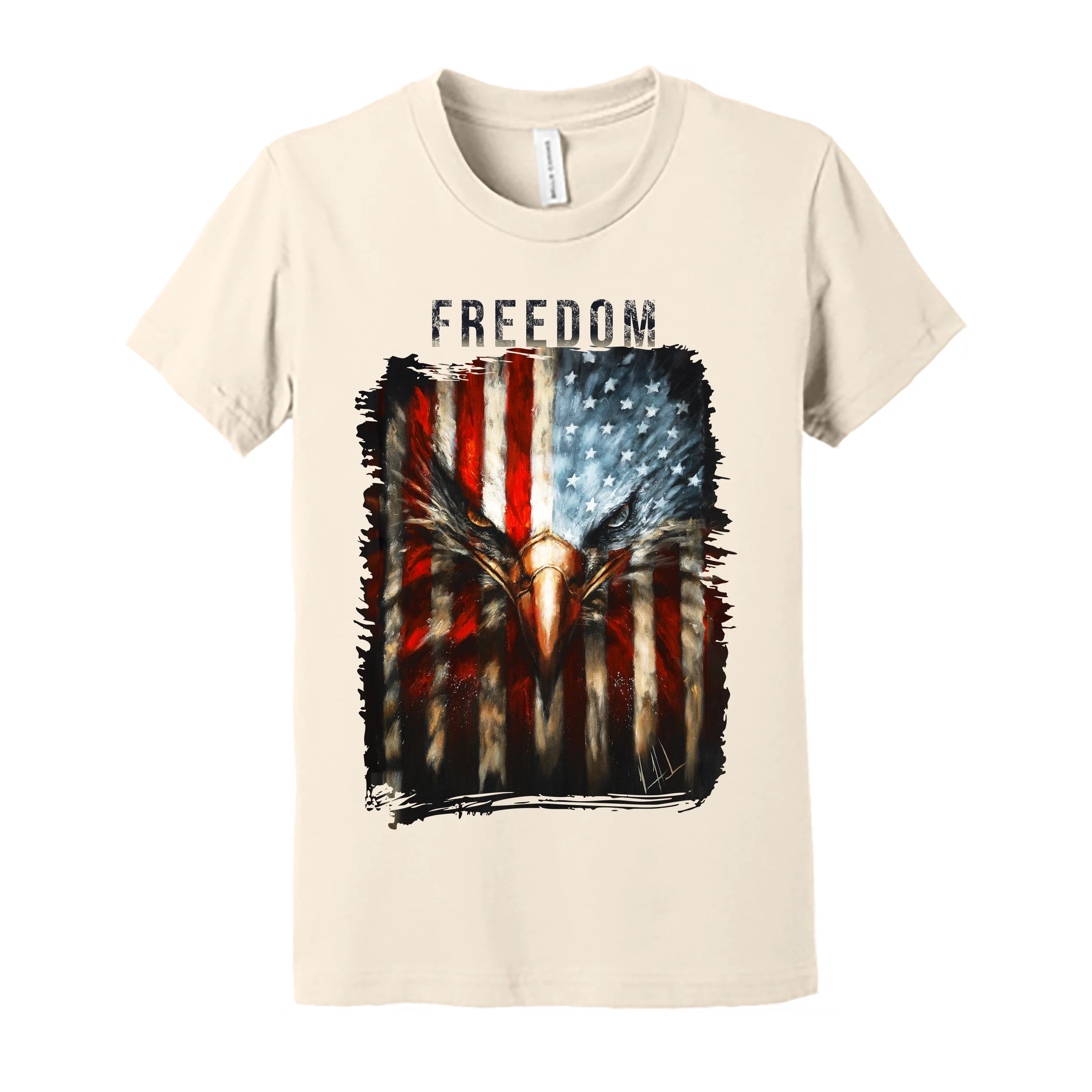 Stripes of Freedom - 4th of July - Kids T (Organic Cotton) (Copy) Organic Cotton Vanessa Horabuena Kids Natural Small