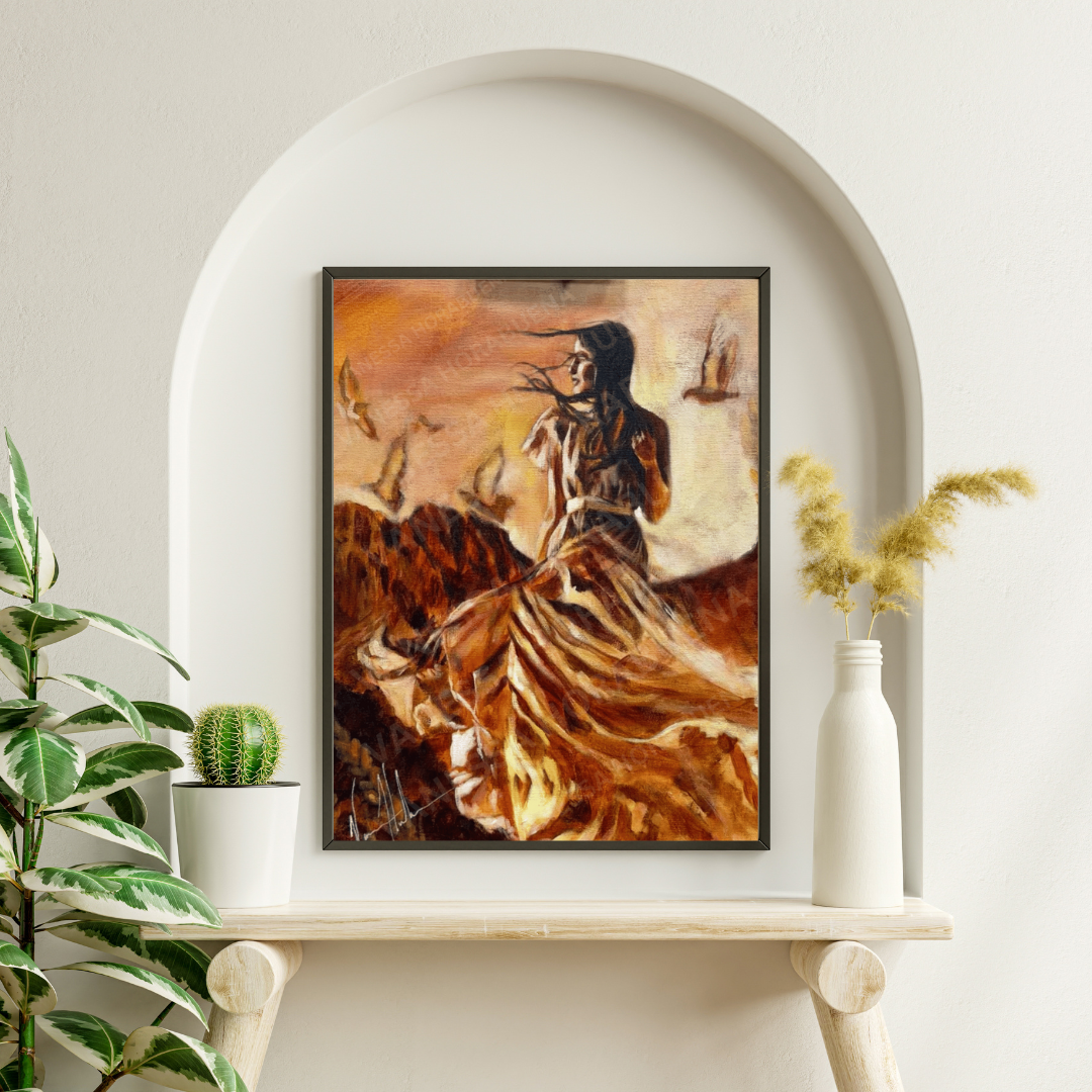 Draw Near to Me (Hand Embellishment Canvas Print) Women's Art Print Vanessa Horabuena