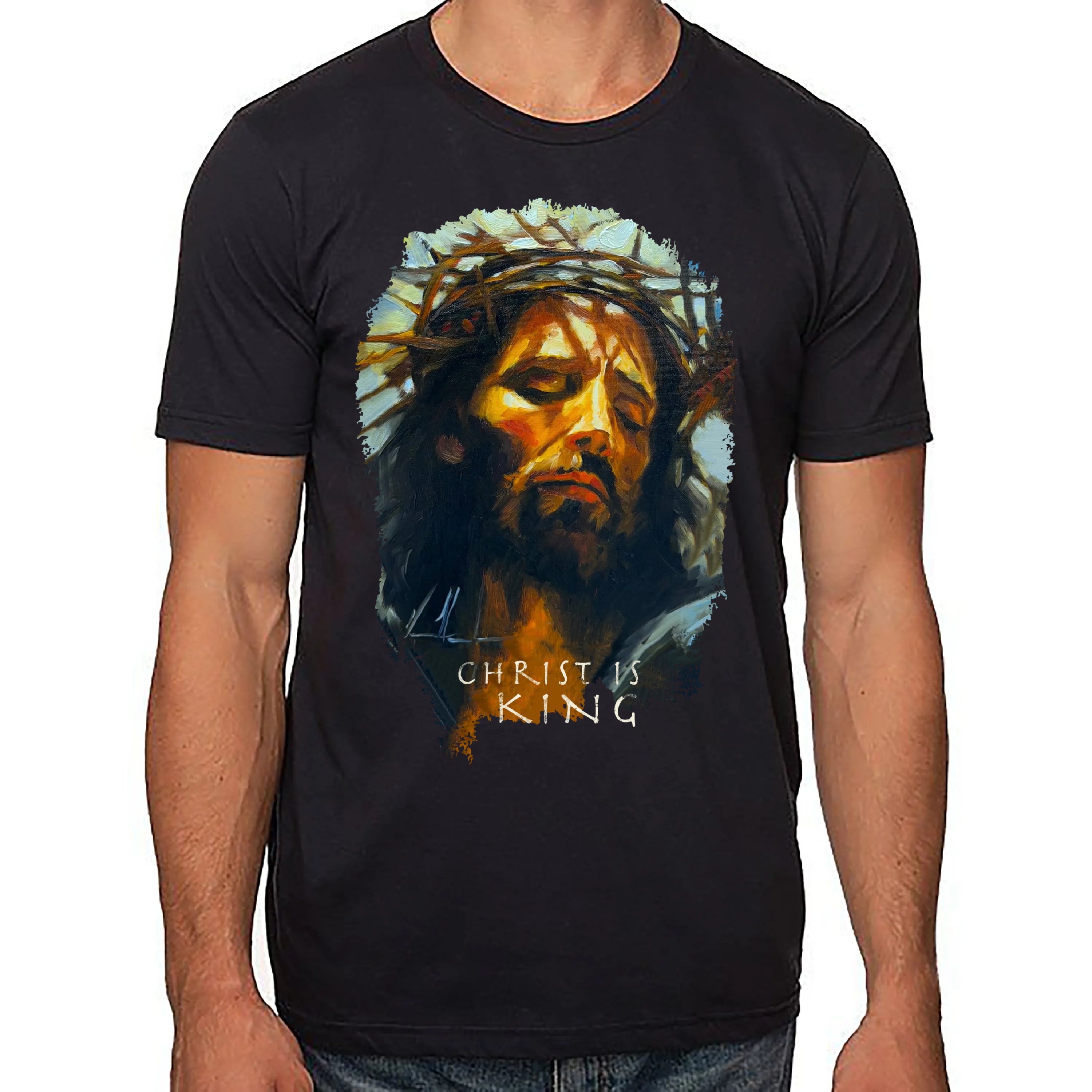 Christ Is King - Unisex T (Premium Organic Fabric) Vanessa Horabuena Cotton Black Small