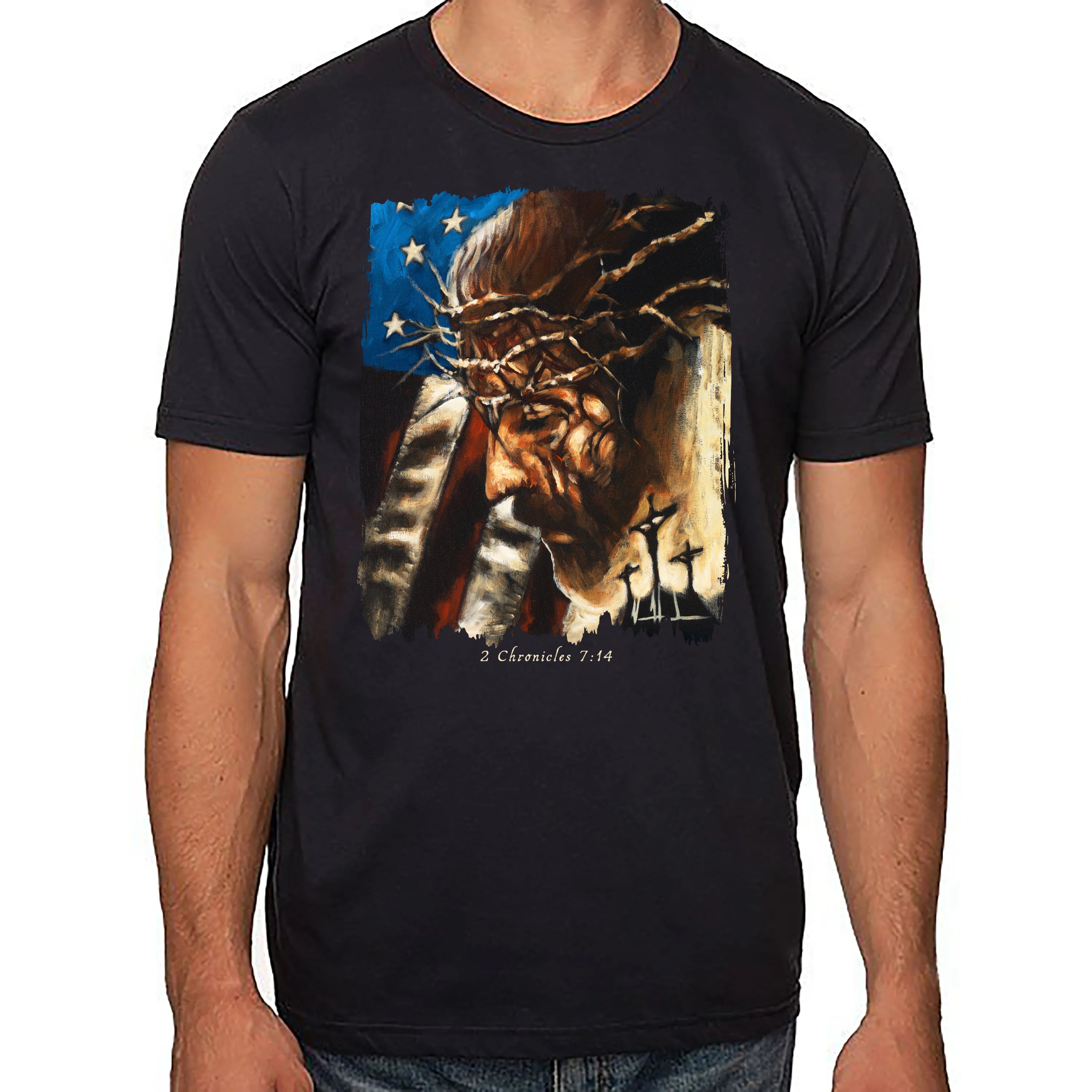 One Nation Under God - Unisex T (Premium Organic Fabric) Vanessa Horabuena Cotton Black Small