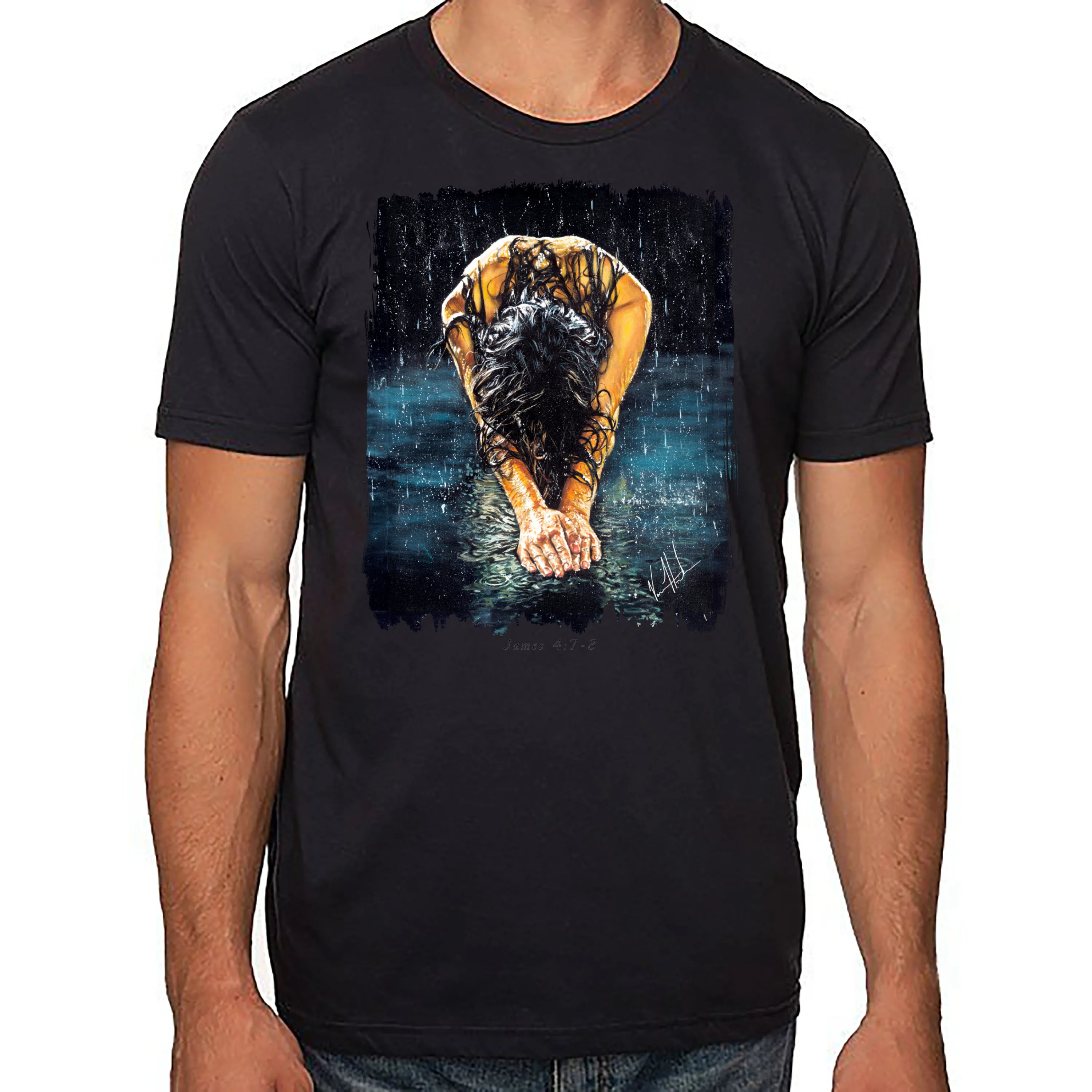 The Art of Surrender - Unisex T (Premium Organic Fabric) Vanessa Horabuena Cotton Black Small