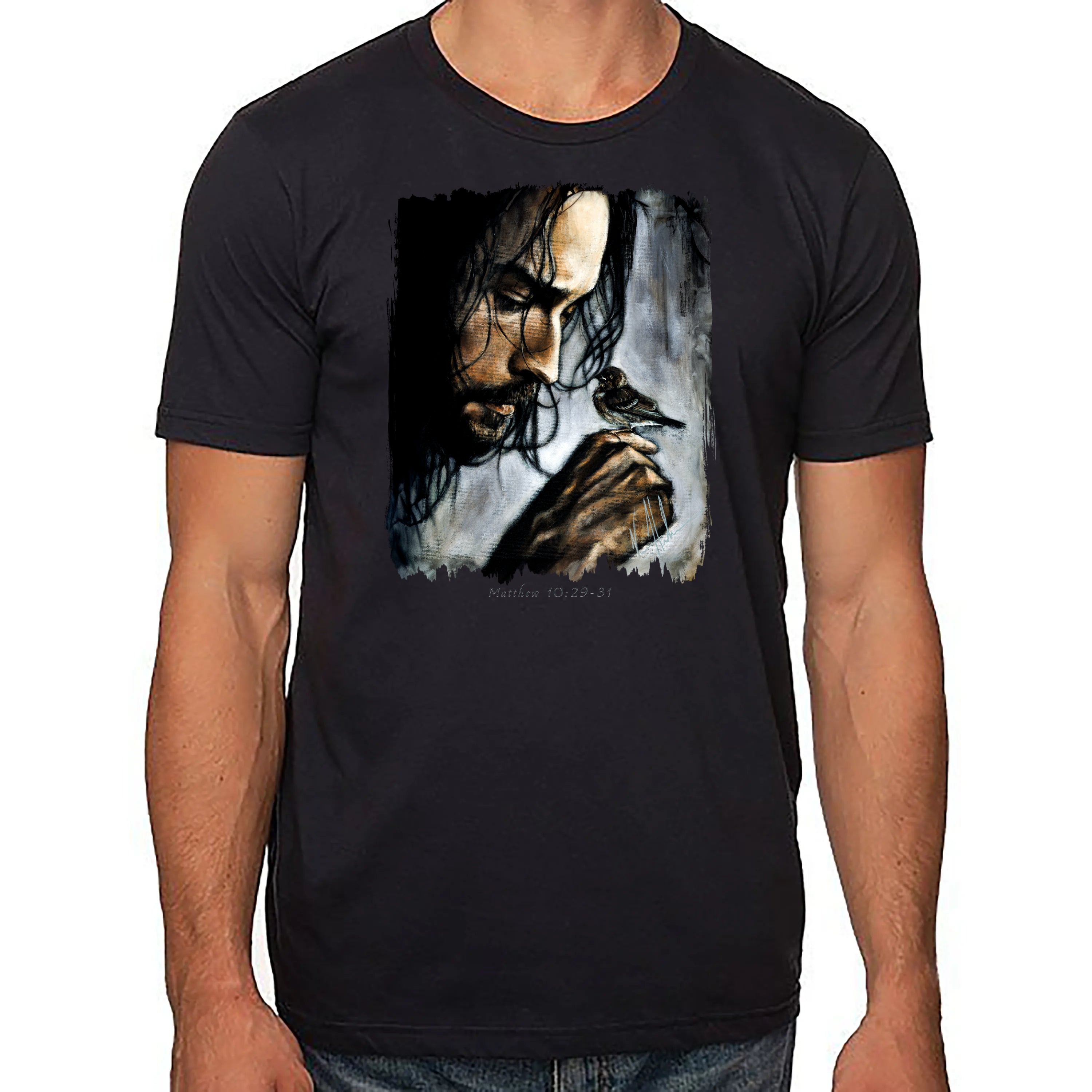 Watcher Of The Sparrow - Unisex T (Premium Organic Fabric) Vanessa Horabuena Cotton Black Small