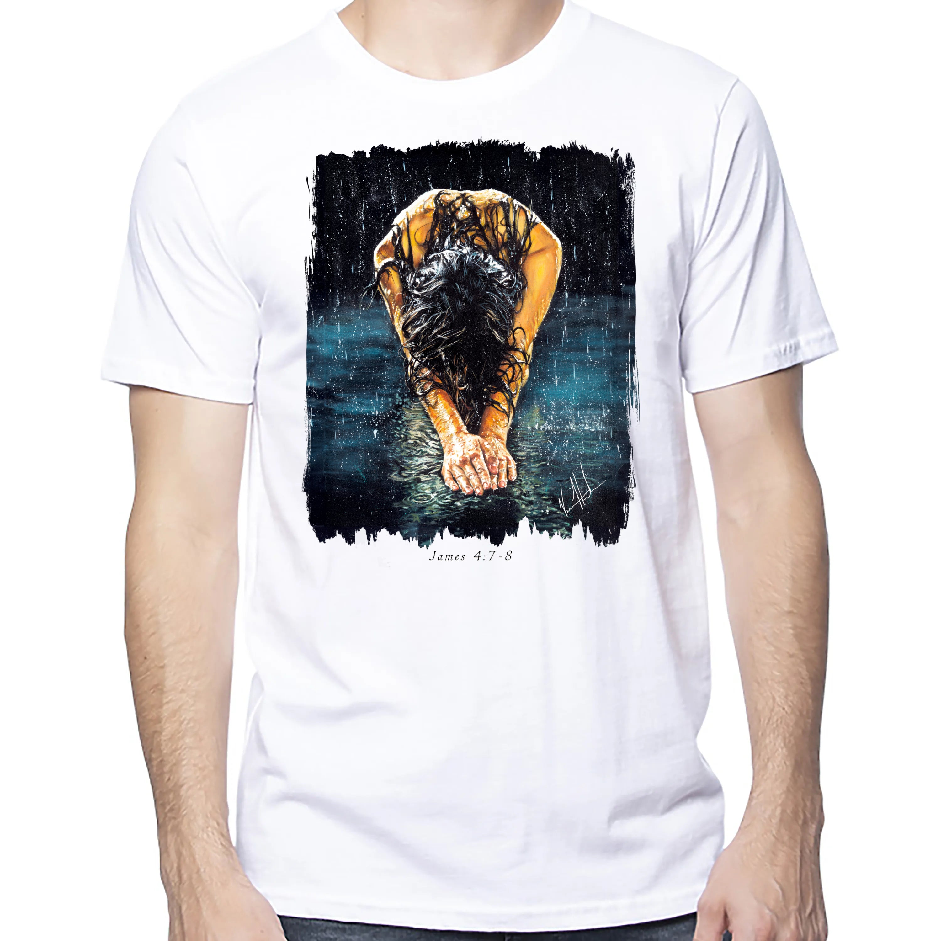 The Art of Surrender - Unisex T (Premium Organic Fabric) Vanessa Horabuena Cotton White Small