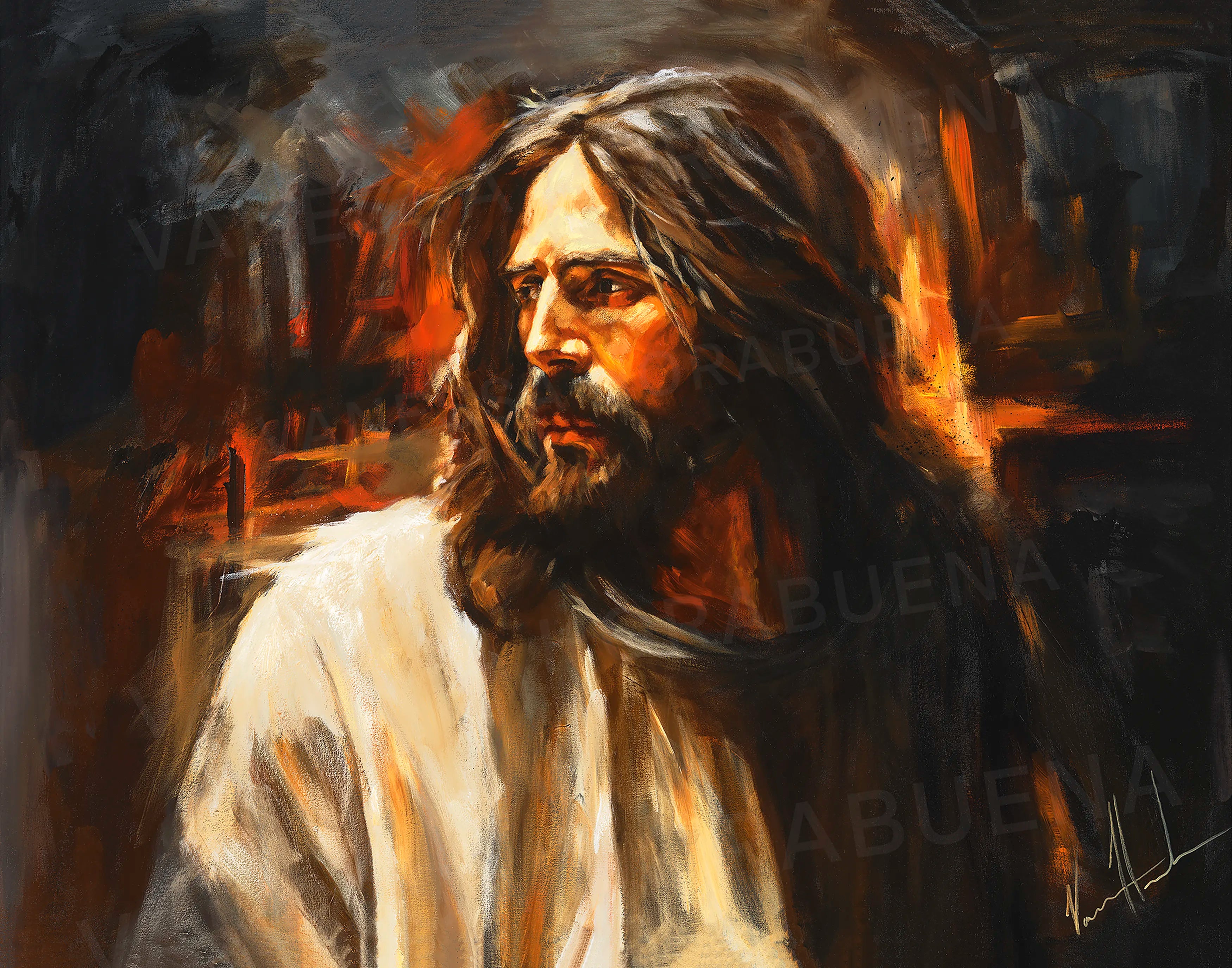 Our Beloved King (Hand Embellishment Canvas Print) Jesus Art Print Vanessa Horabuena