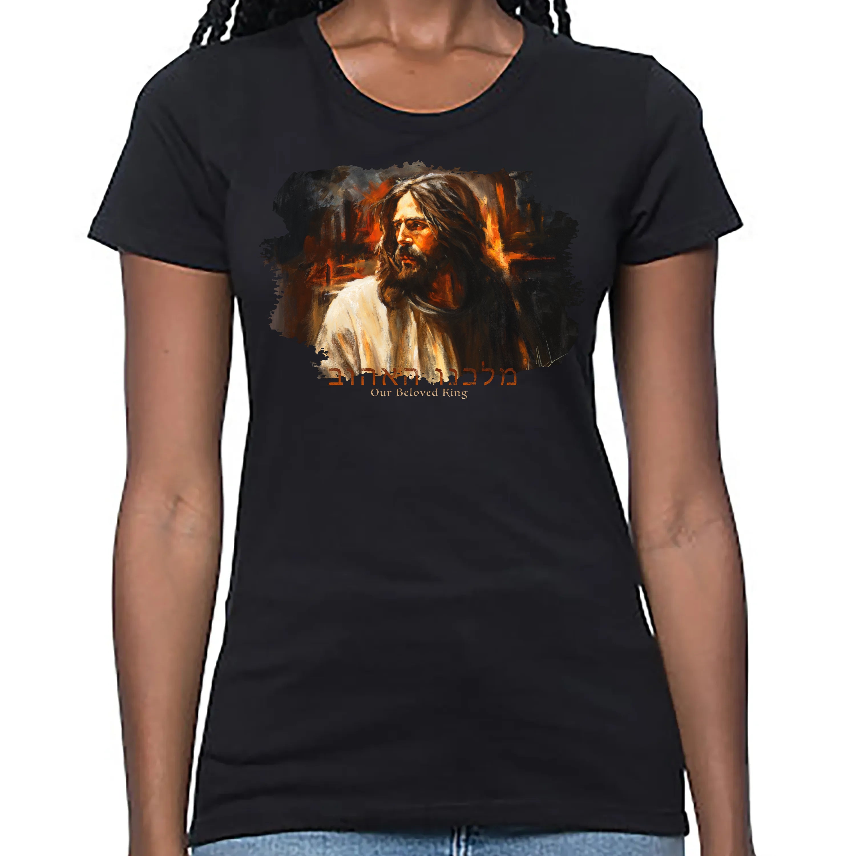 Women's T (Organic Bamboo) - Our Beloved King Organic Bamboo Vanessa Horabuena Short Sleeve Eclipse (Black) XS