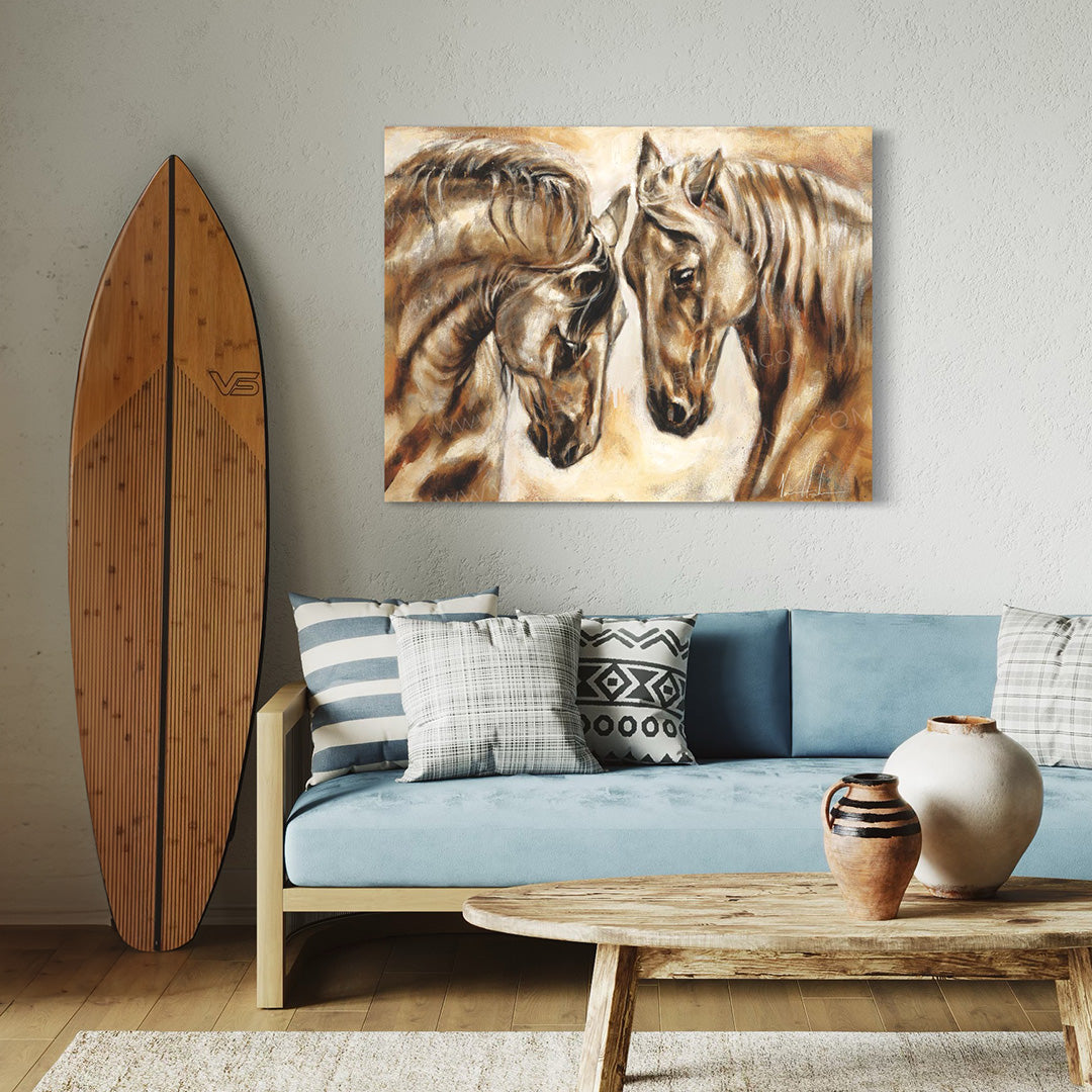 Soul Connection (Hand Embellishment Canvas Print) Horse Art Print Vanessa Horabuena