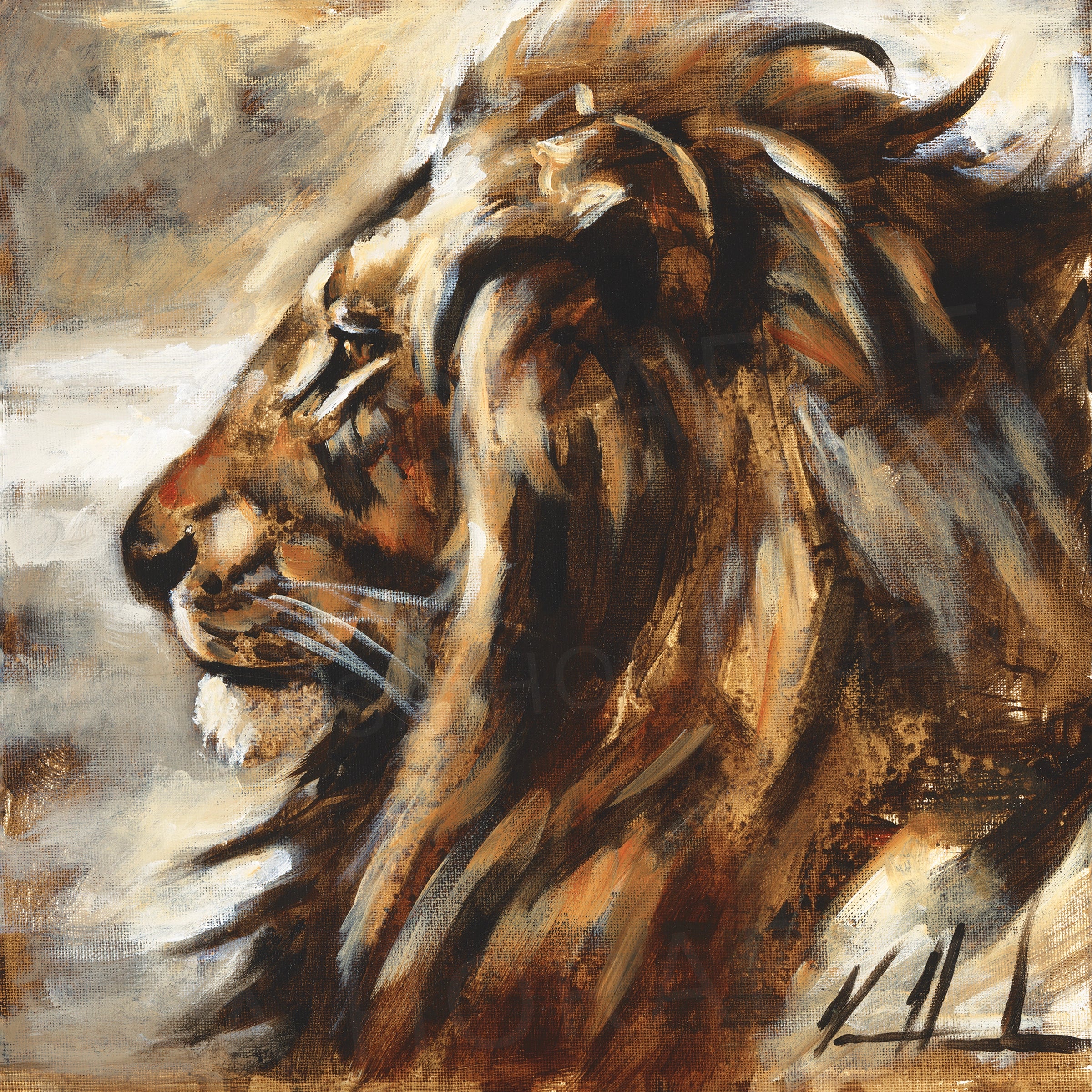 Strong Foundation Lion Art Print Vanessa Horabuena