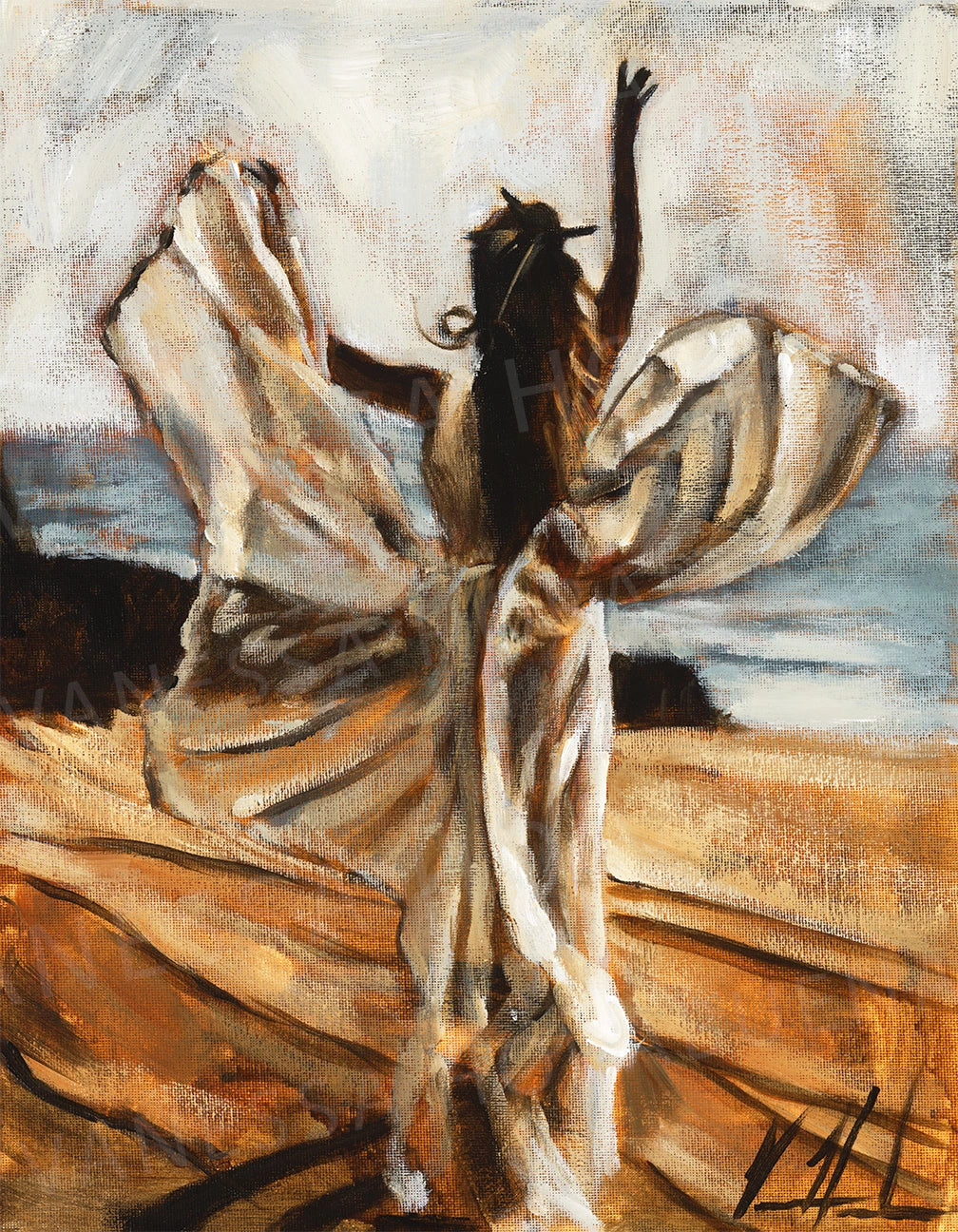 Sustained By Your Grace (Hand Embellishment Canvas Print) Women's Art Print Vanessa Horabuena