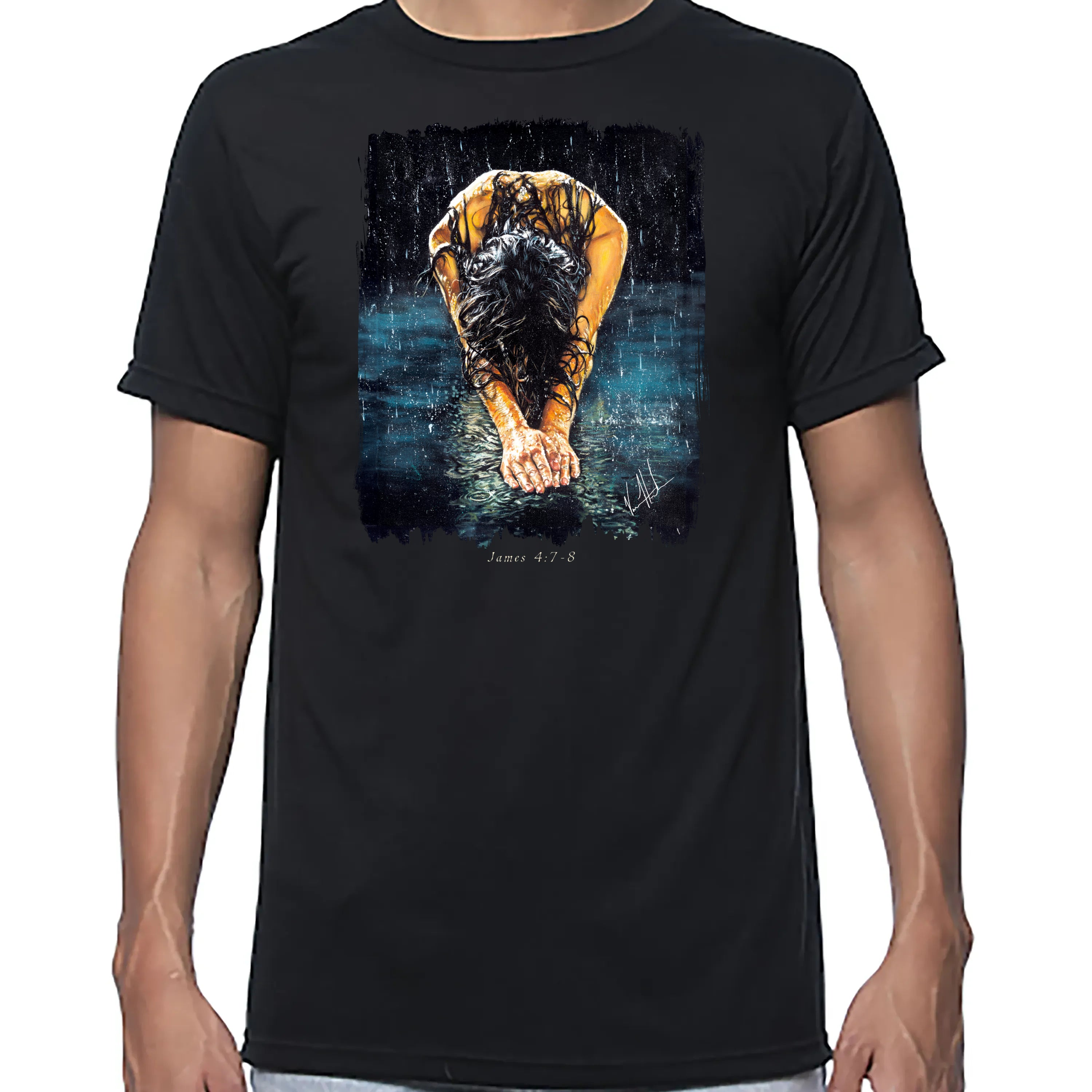 The Art of Surrender - Unisex T (Premium Organic Fabric) Vanessa Horabuena Bamboo Black Small