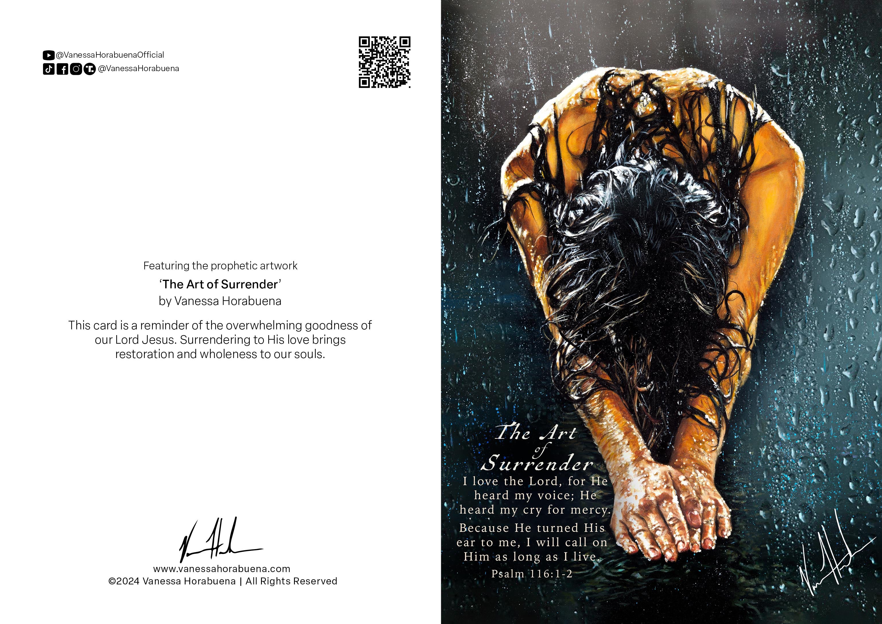 The Art of Surrender Greeting Card Vanessa Horabuena