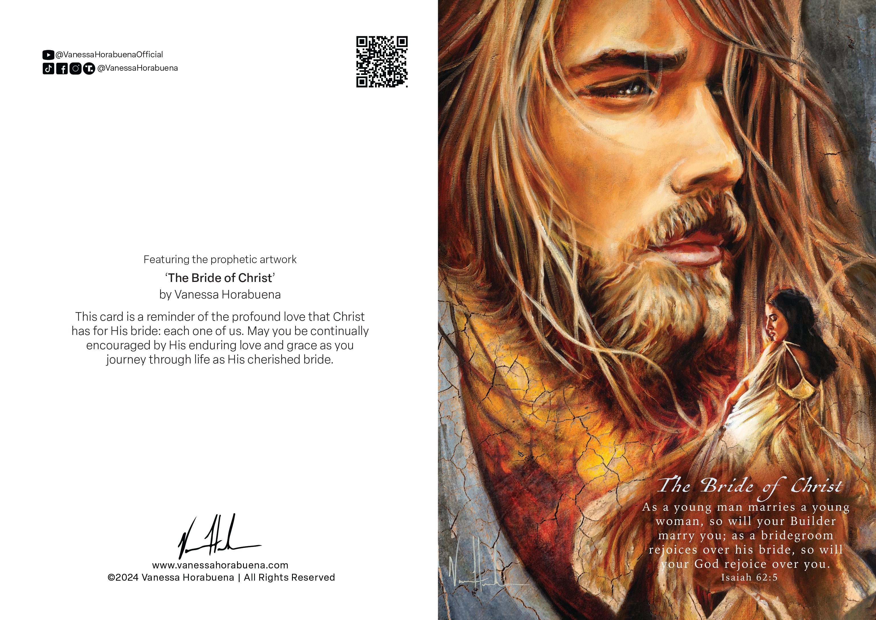 The Bride of Christ Greeting Card Vanessa Horabuena