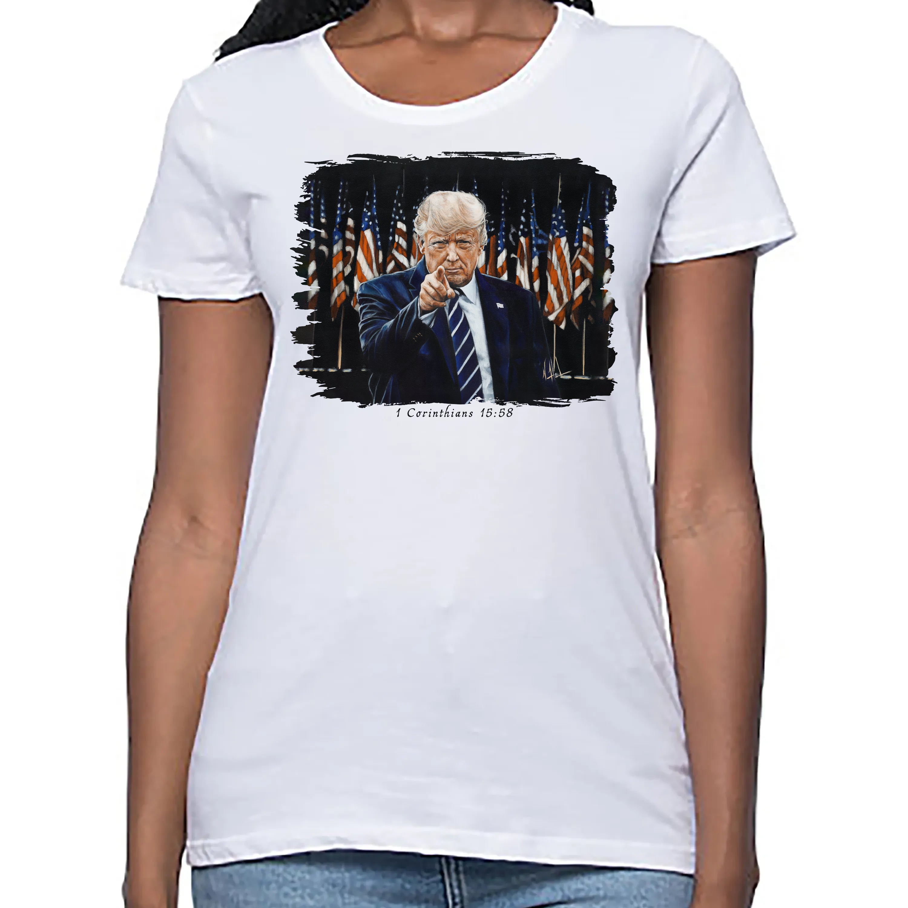 Women's T (Organic Bamboo) - The Call to Greatness Organic Bamboo Vanessa Horabuena Short Sleeve Frost (White) XS