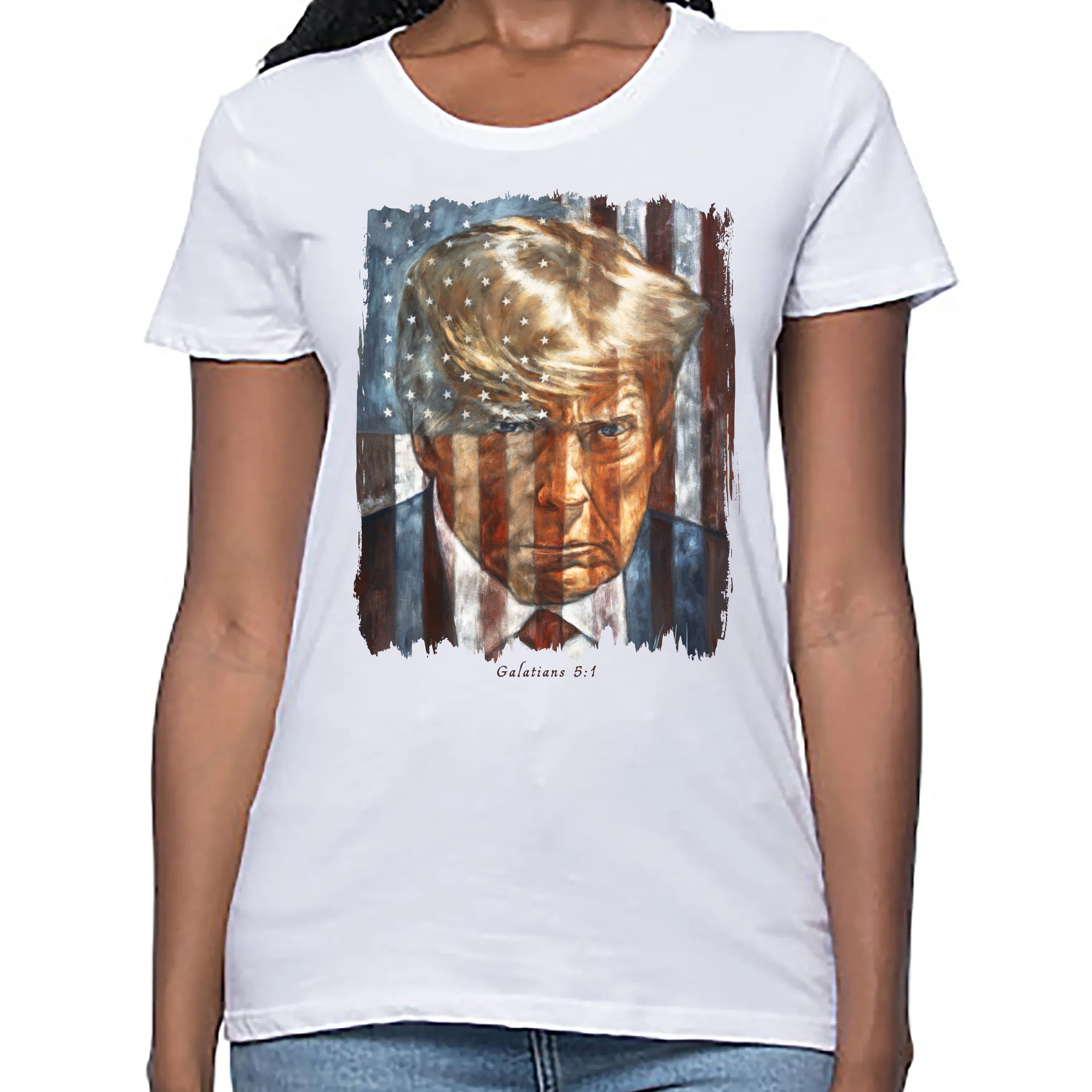 Women's T (Organic Bamboo) - The Cost of Freedom Organic Bamboo Vanessa Horabuena Short Sleeve Frost (White) XS