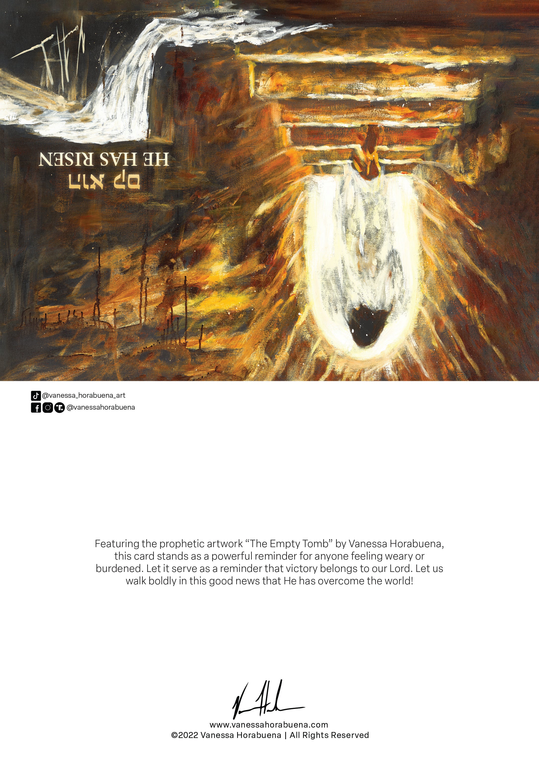 DESIGN DISCONTINUED - The Empty Tomb Greeting Card Vanessa Horabuena