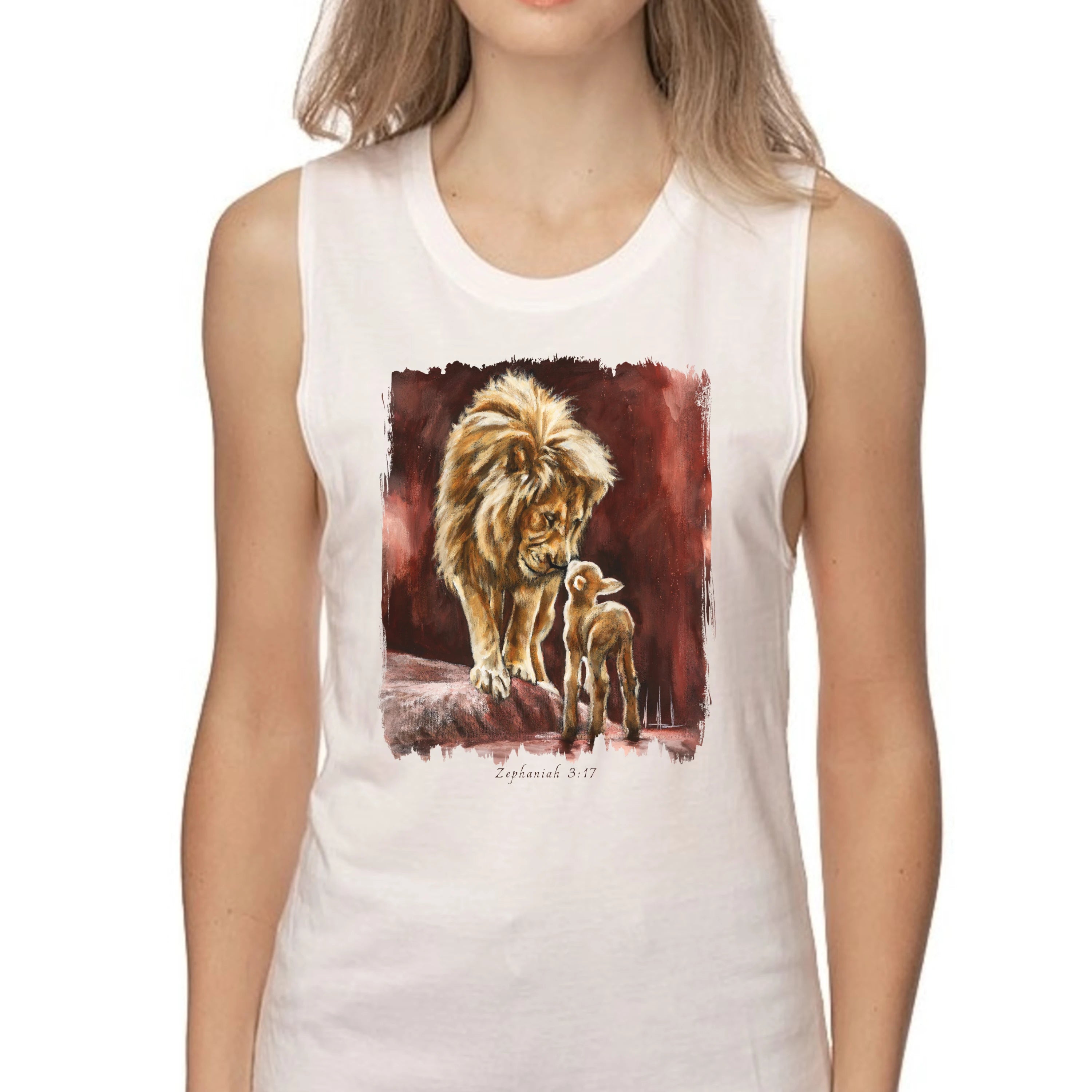 The Heart of God - Women's Tank Top (Organic Bamboo) Organic Bamboo Vanessa Horabuena Short Sleeve Frost (White) XS