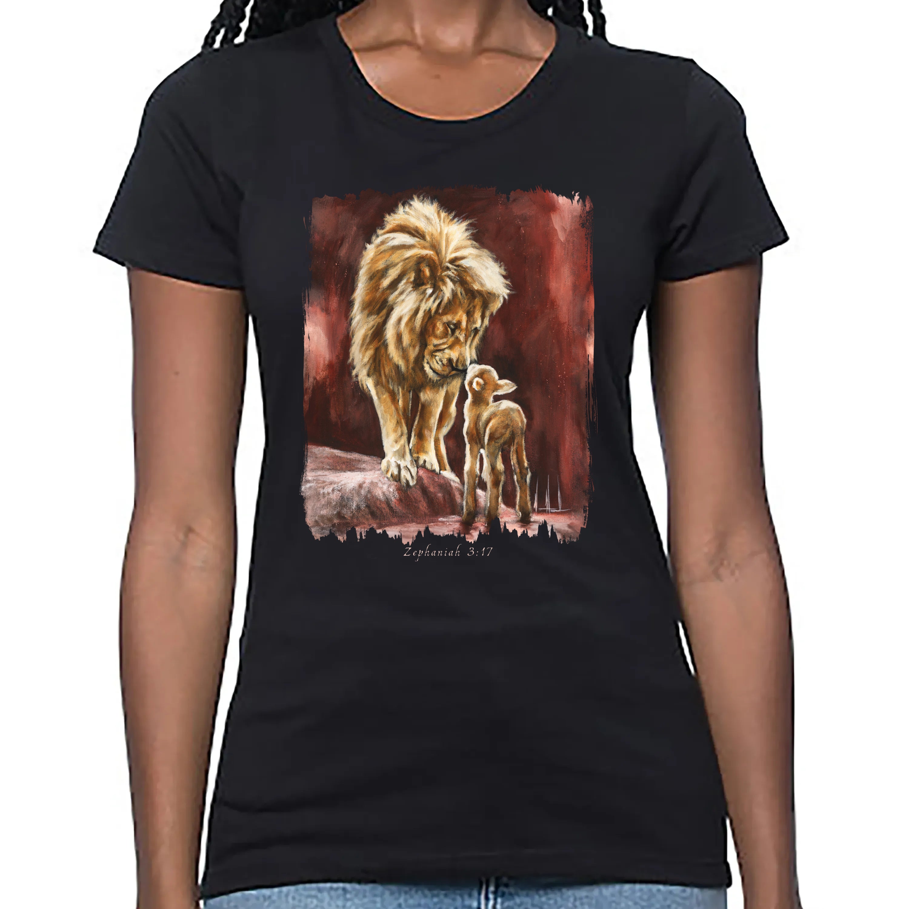 Women's T (Organic Bamboo) - The Heart of God Organic Bamboo Vanessa Horabuena Short Sleeve Eclipse (Black) XS