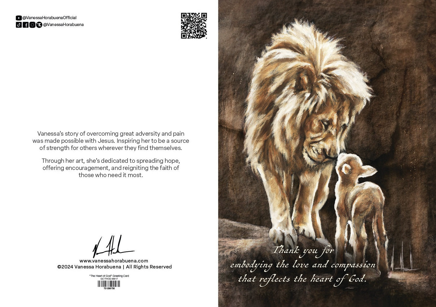 "The Heart of God" Greeting Card Vanessa Horabuena