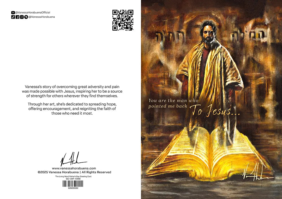 'The Living Word' Father's Day Greeting Card Vanessa Horabuena