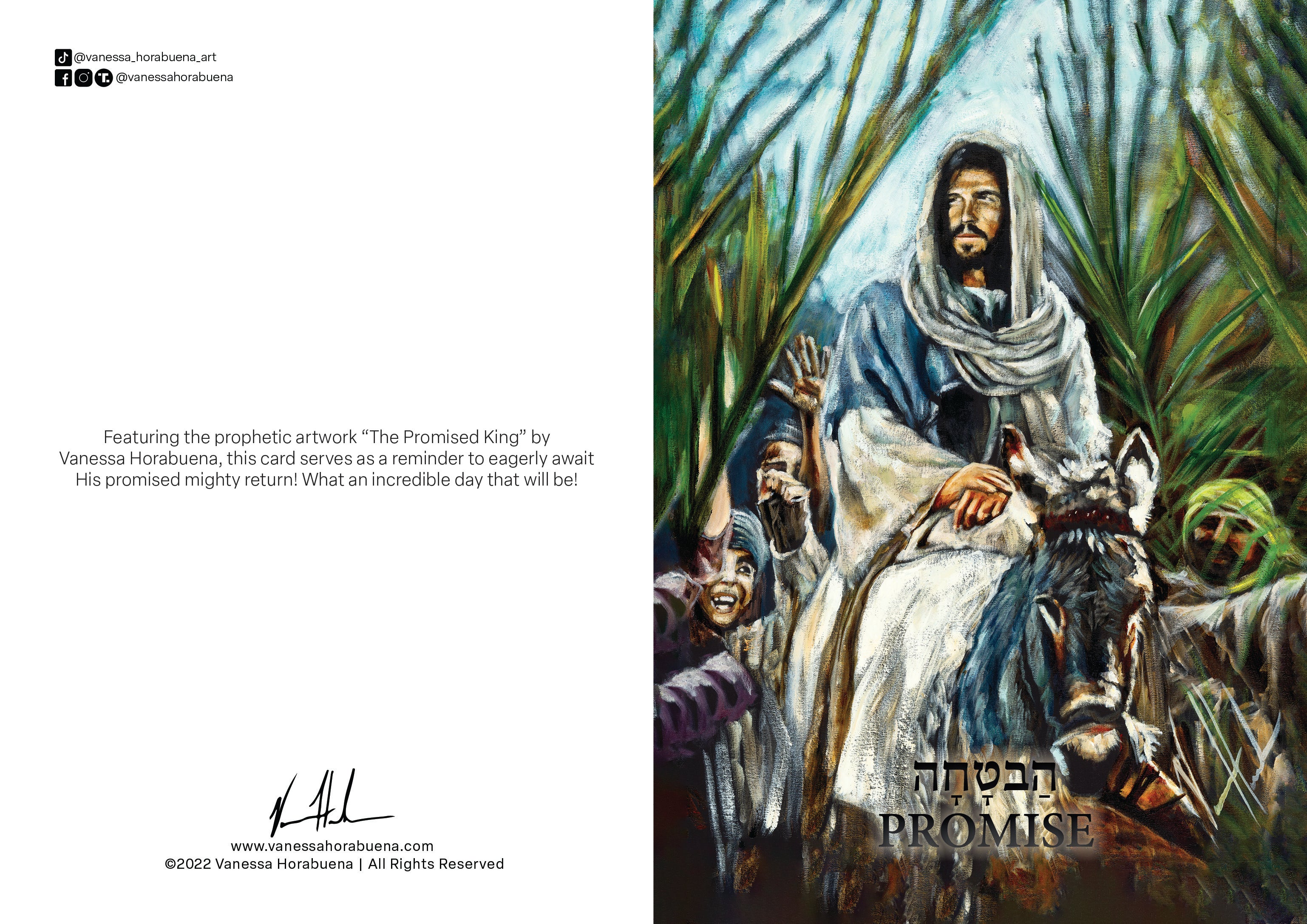 DESIGN DISCONTINUED - The Promised King Greeting Card Vanessa Horabuena
