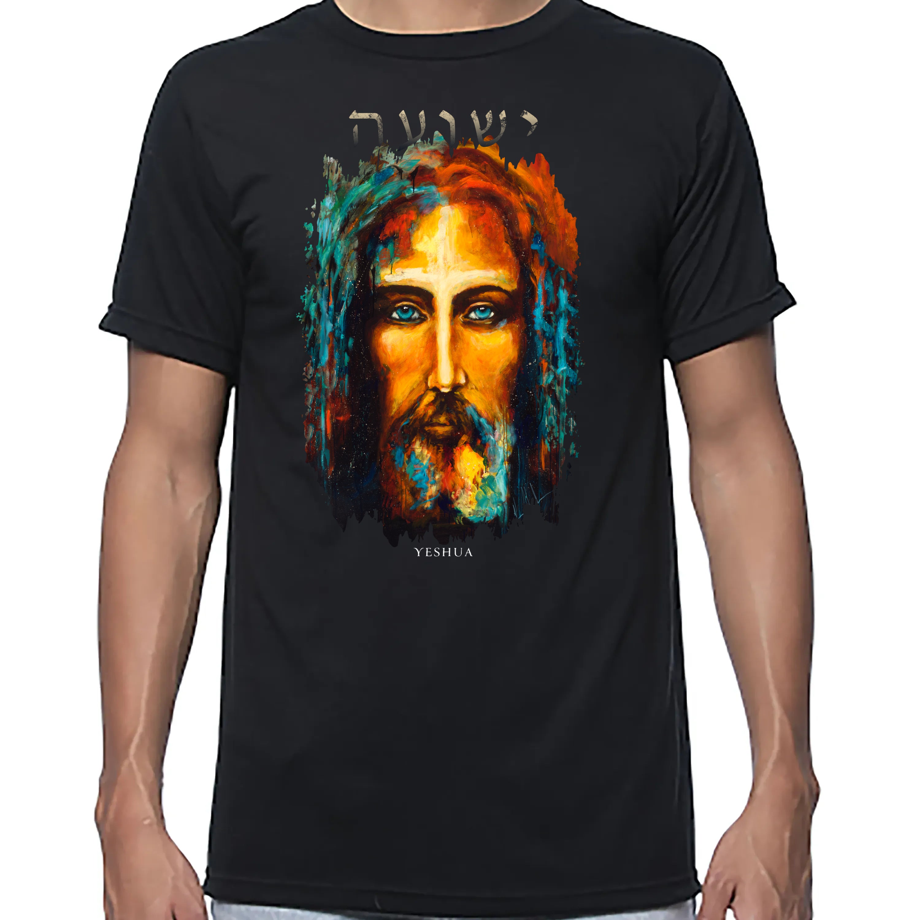 The Shroud Of Turin - The Colors Of Life - Unisex T (Premium Organic Fabric) Vanessa Horabuena Bamboo Black Small