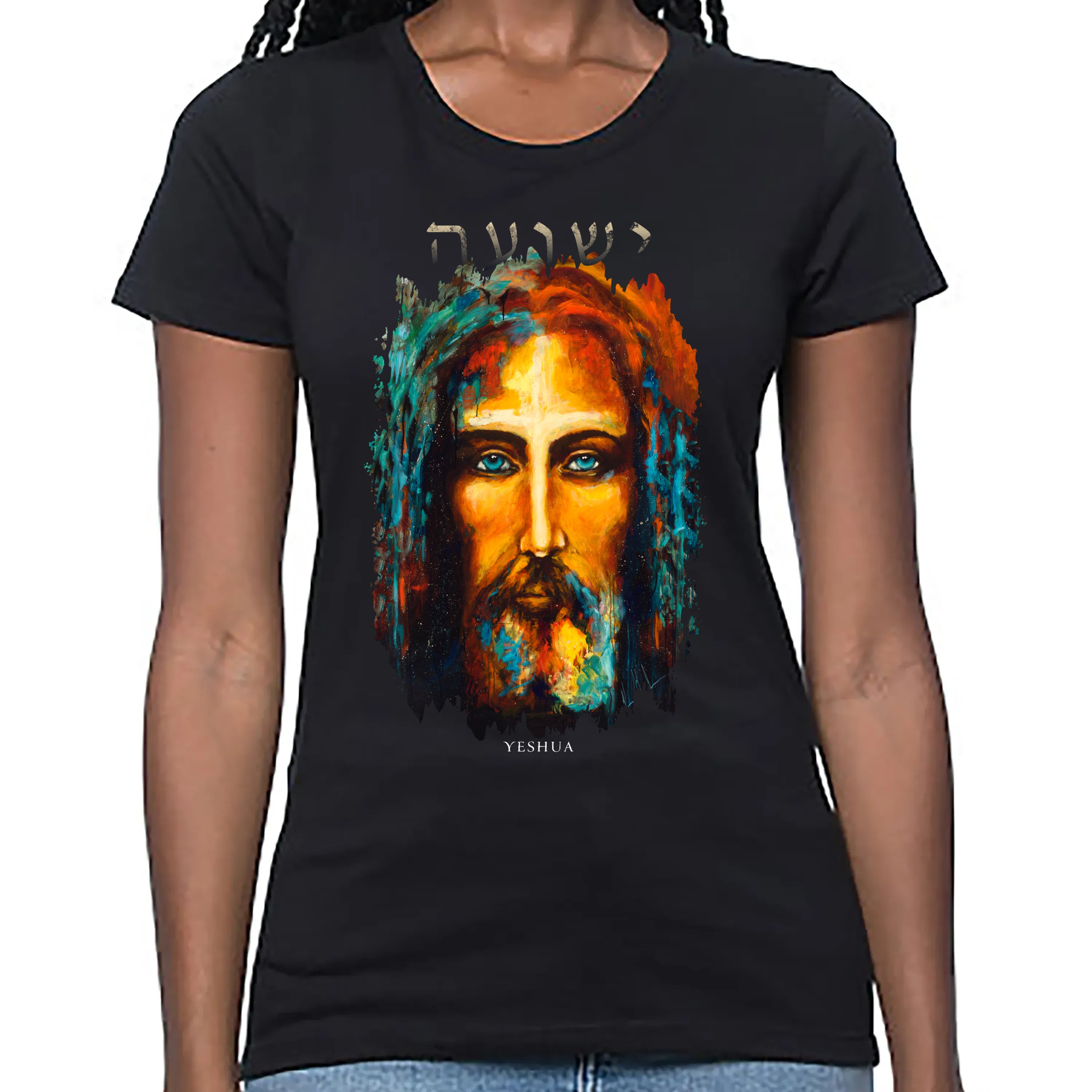 Women's T (Organic Bamboo) - The Shroud of Turin - The Colors of Life Organic Bamboo Vanessa Horabuena Short Sleeve Eclipse (Black) XS