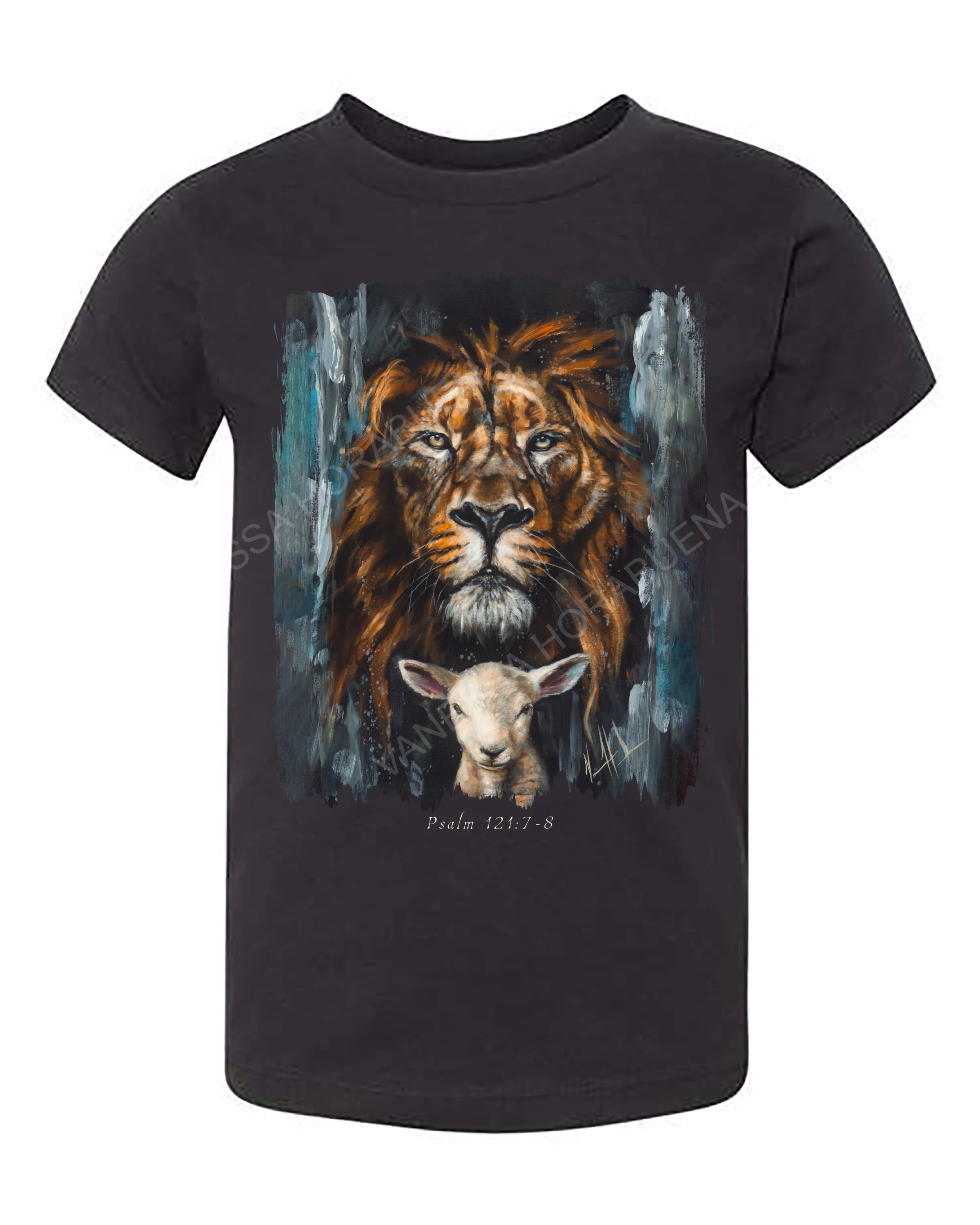 The Lion and Lamb Passover - Kids T (Organic Cotton) Vanessa Horabuena Kids Black 2T