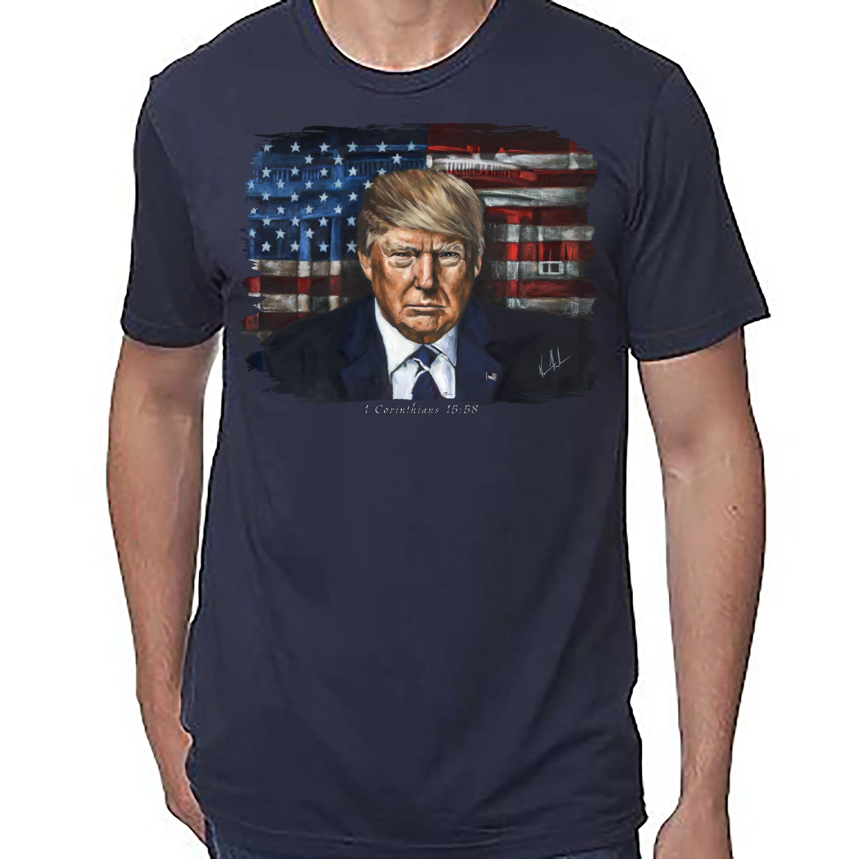 Commander In Chief - Unisex T (Premium Organic Fabric) Vanessa Horabuena Bamboo Midnight Blue Small
