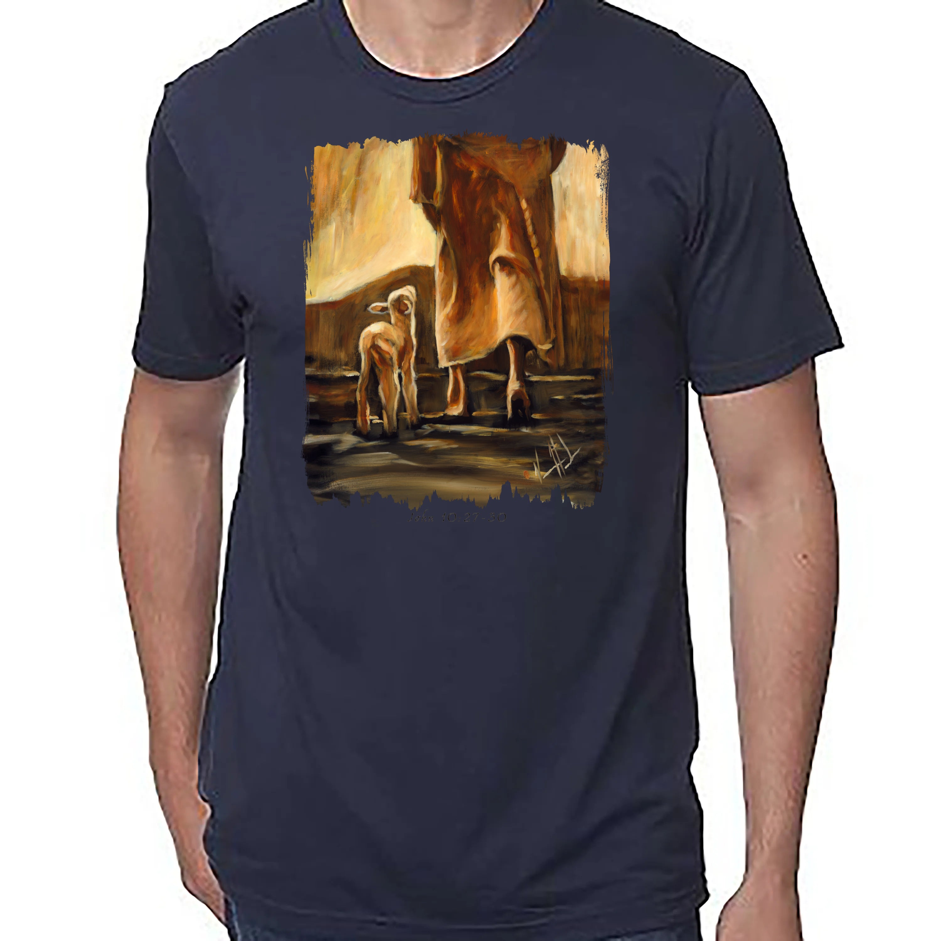 My Sheep Listen to My Voice - Fall Edition - Unisex T (Premium Organic Fabric) Vanessa Horabuena Bamboo Midnight Blue Small