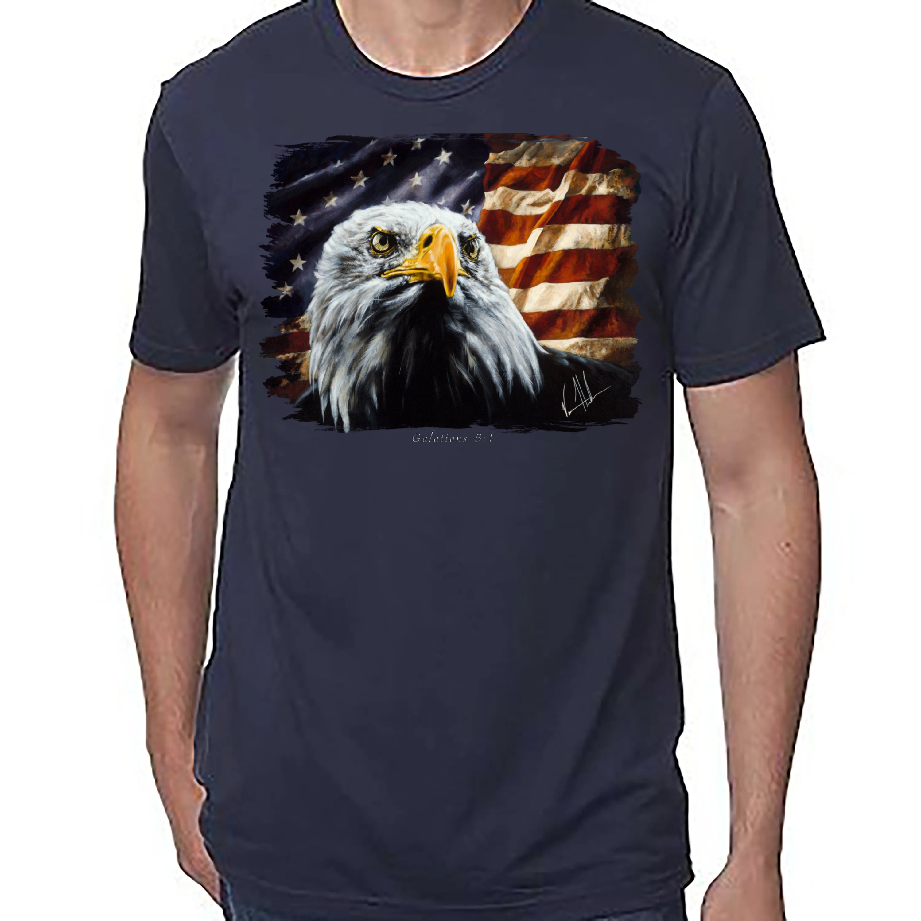 The Fight For Freedom - Unisex T (Premium Organic Fabric) Vanessa Horabuena Bamboo Midnight Blue Small