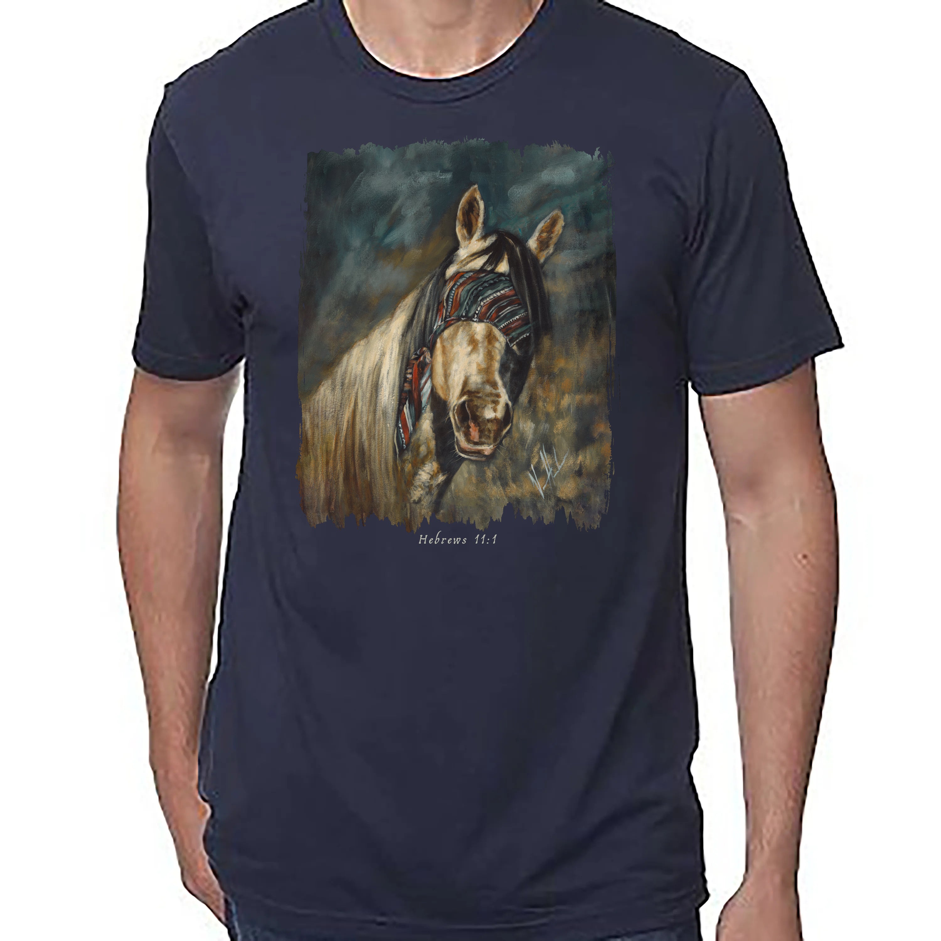 Blind Faith - Unisex T (Premium Organic Fabric) Vanessa Horabuena Bamboo Midnight Blue Small