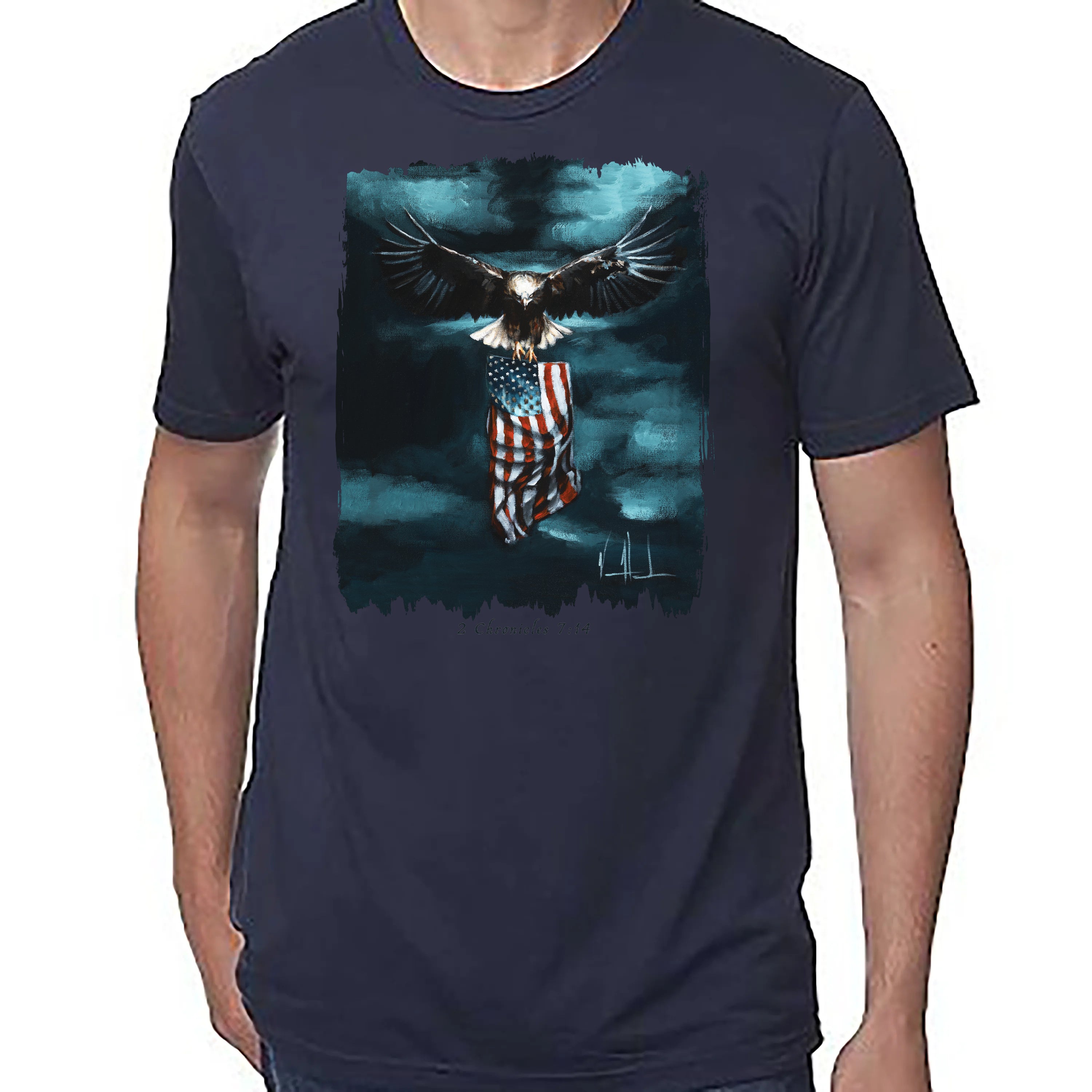 Revive Our Nation - Unisex T (Premium Organic Fabric) Vanessa Horabuena Bamboo Midnight Blue Small