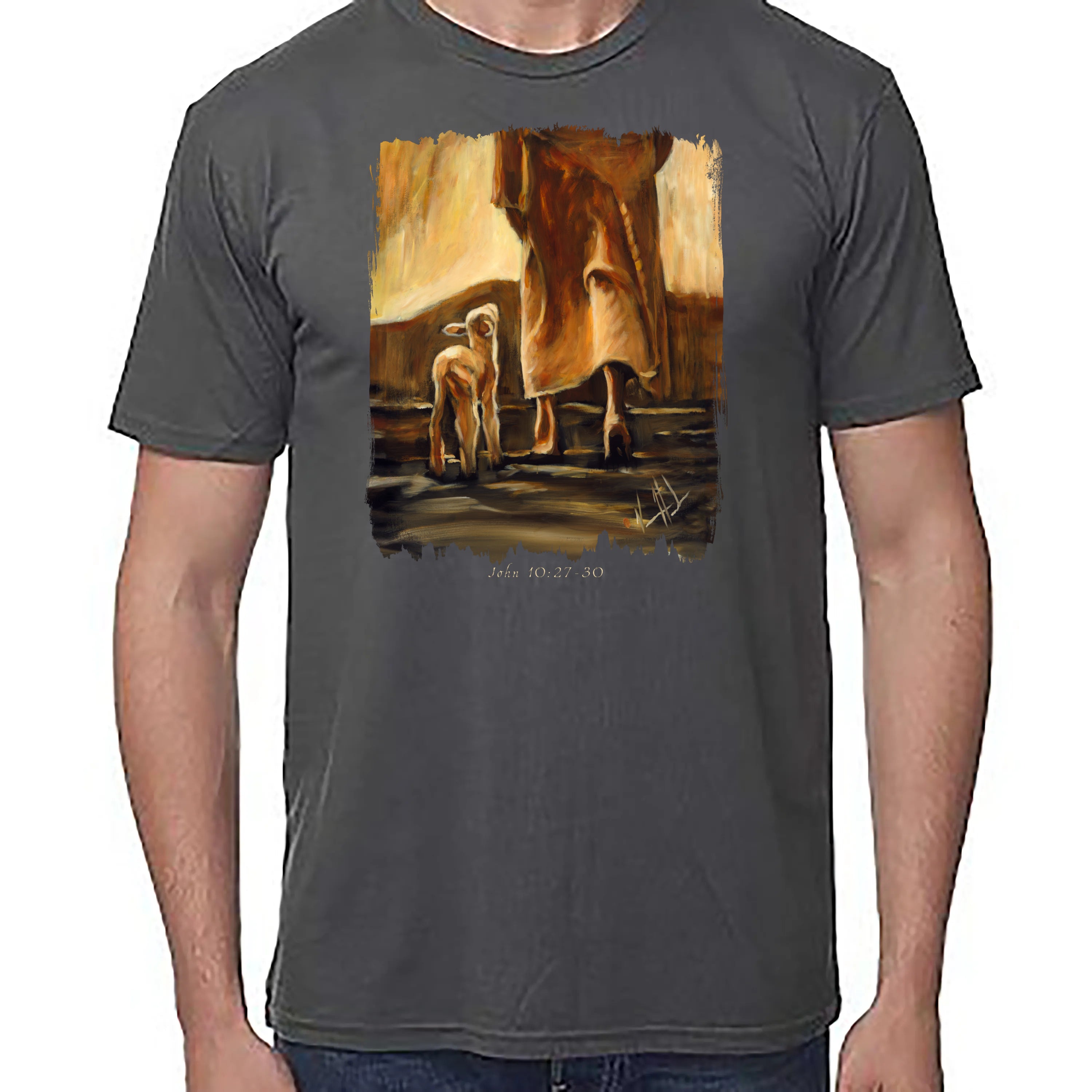 My Sheep Listen to My Voice - Fall Edition - Unisex T (Premium Organic Fabric) Vanessa Horabuena Bamboo Pewter Small