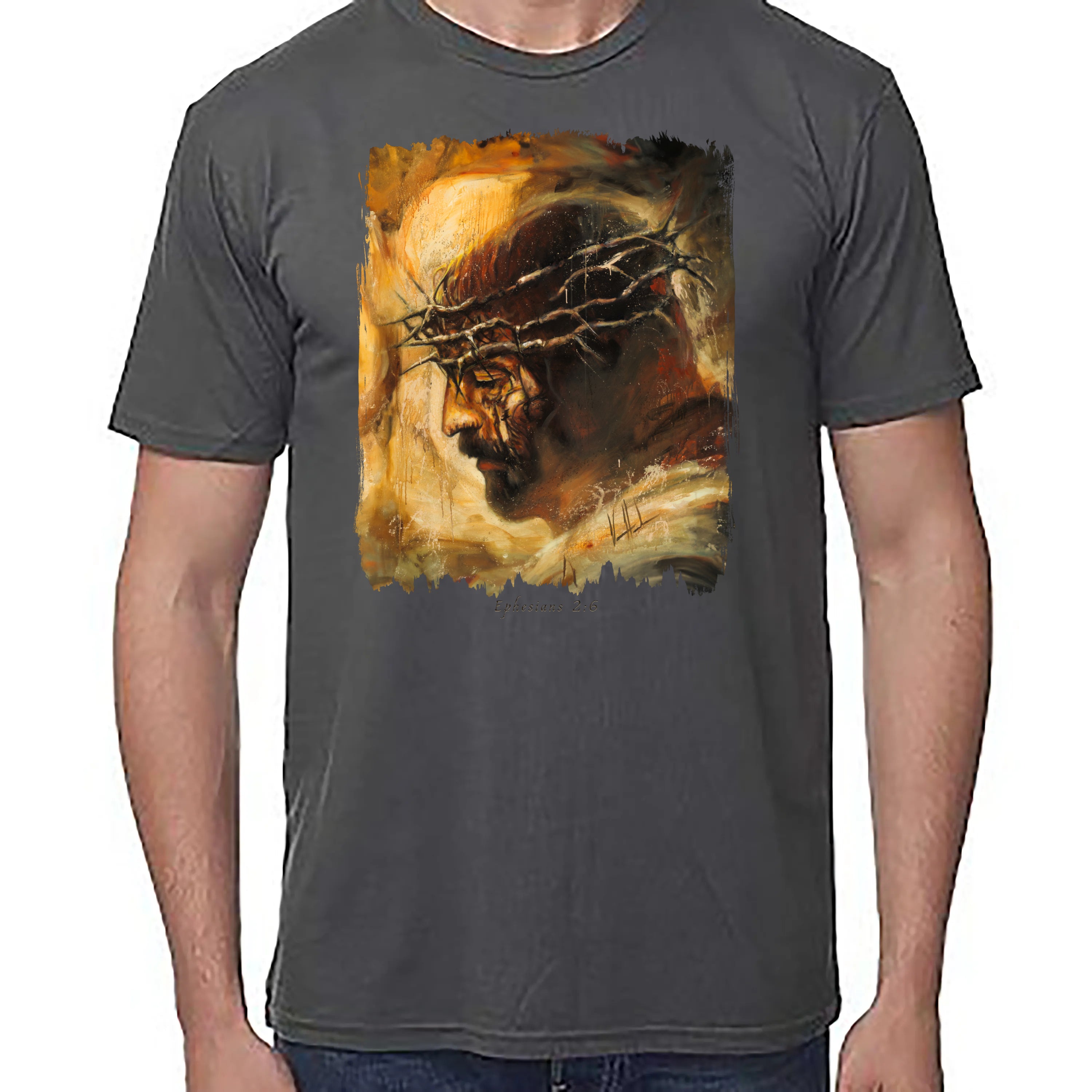King Of Glory - Unisex T (Premium Organic Fabric) Vanessa Horabuena Bamboo Pewter Small