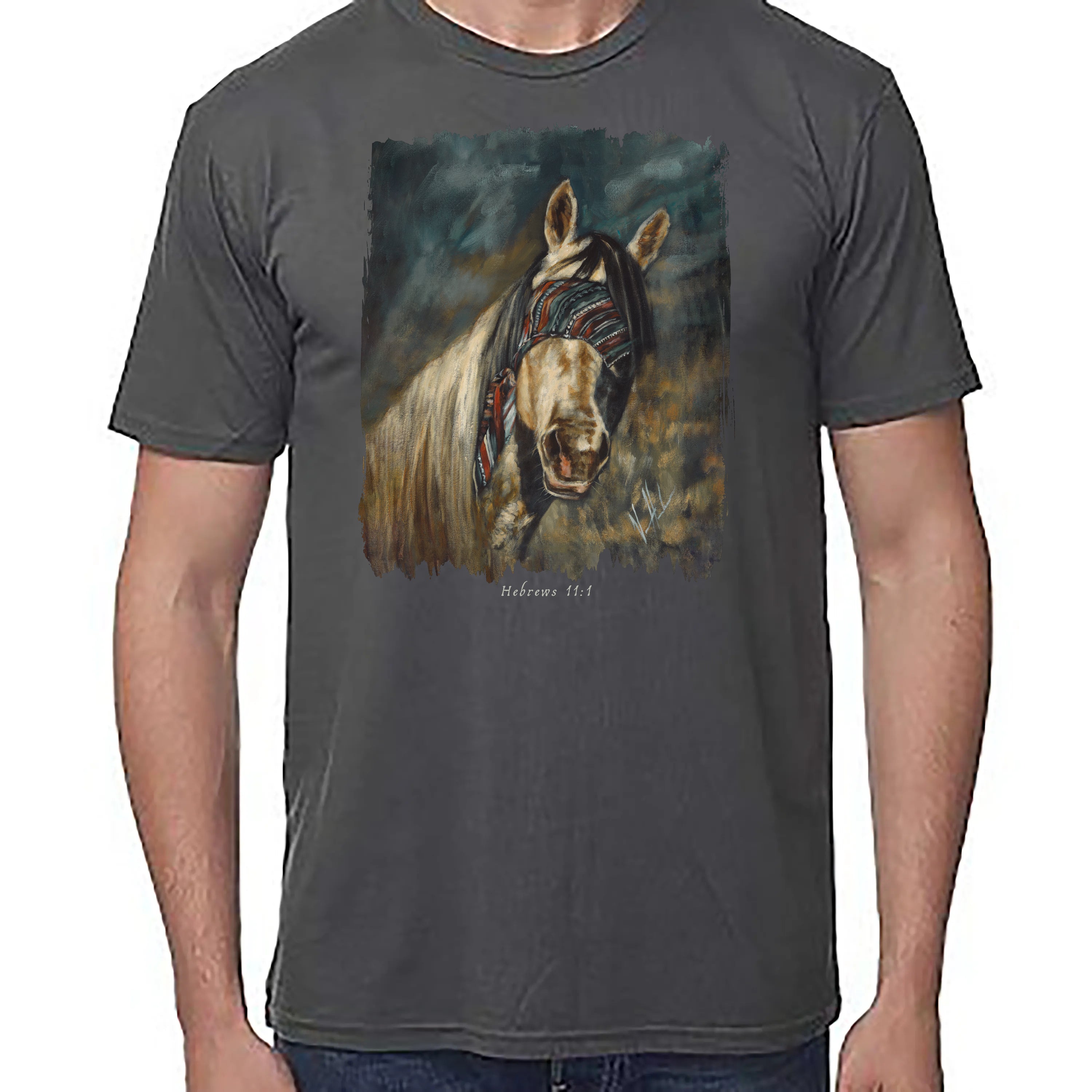 Blind Faith - Unisex T (Premium Organic Fabric) Vanessa Horabuena Bamboo Pewter Small