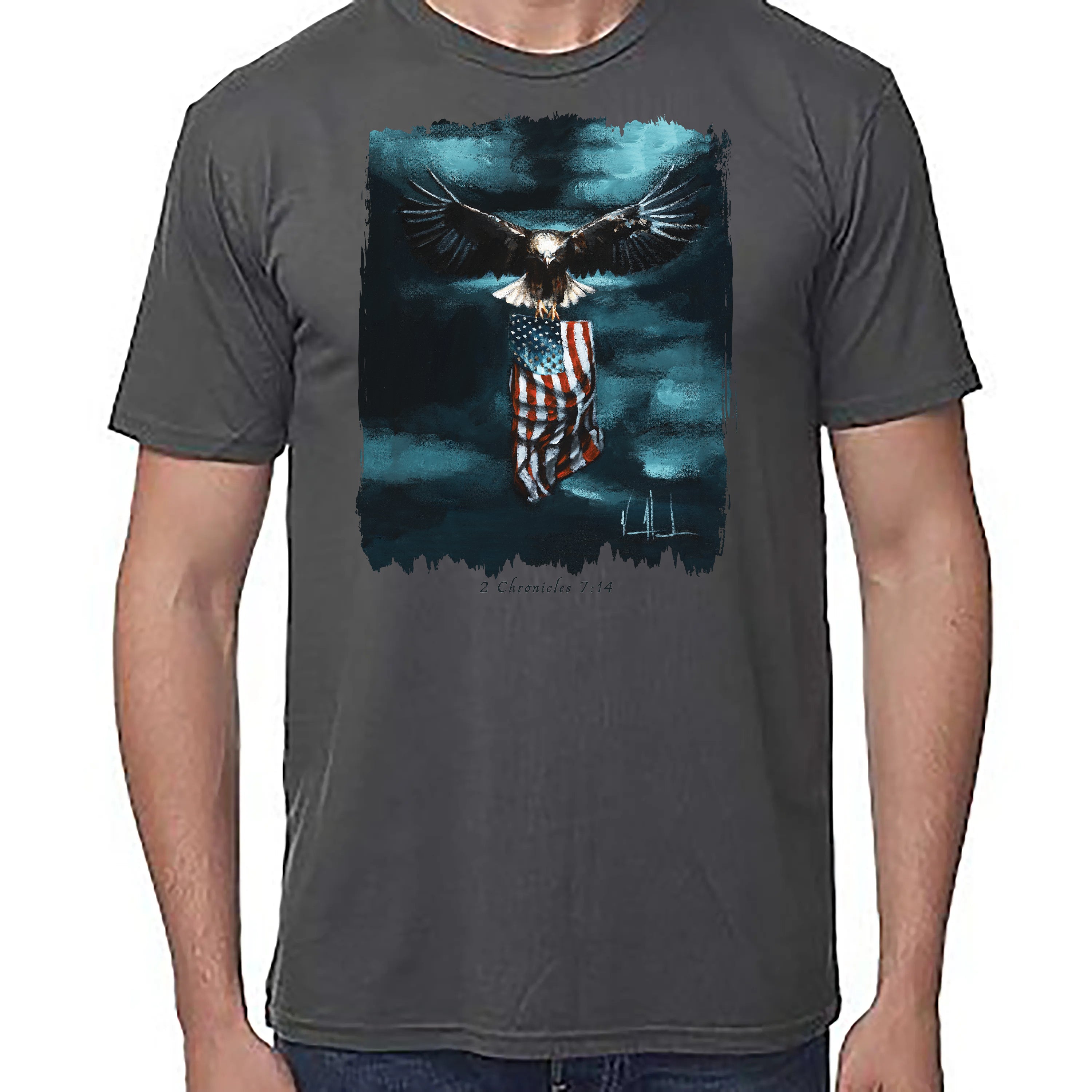 Revive Our Nation - Unisex T (Premium Organic Fabric) Vanessa Horabuena Bamboo Pewter Small