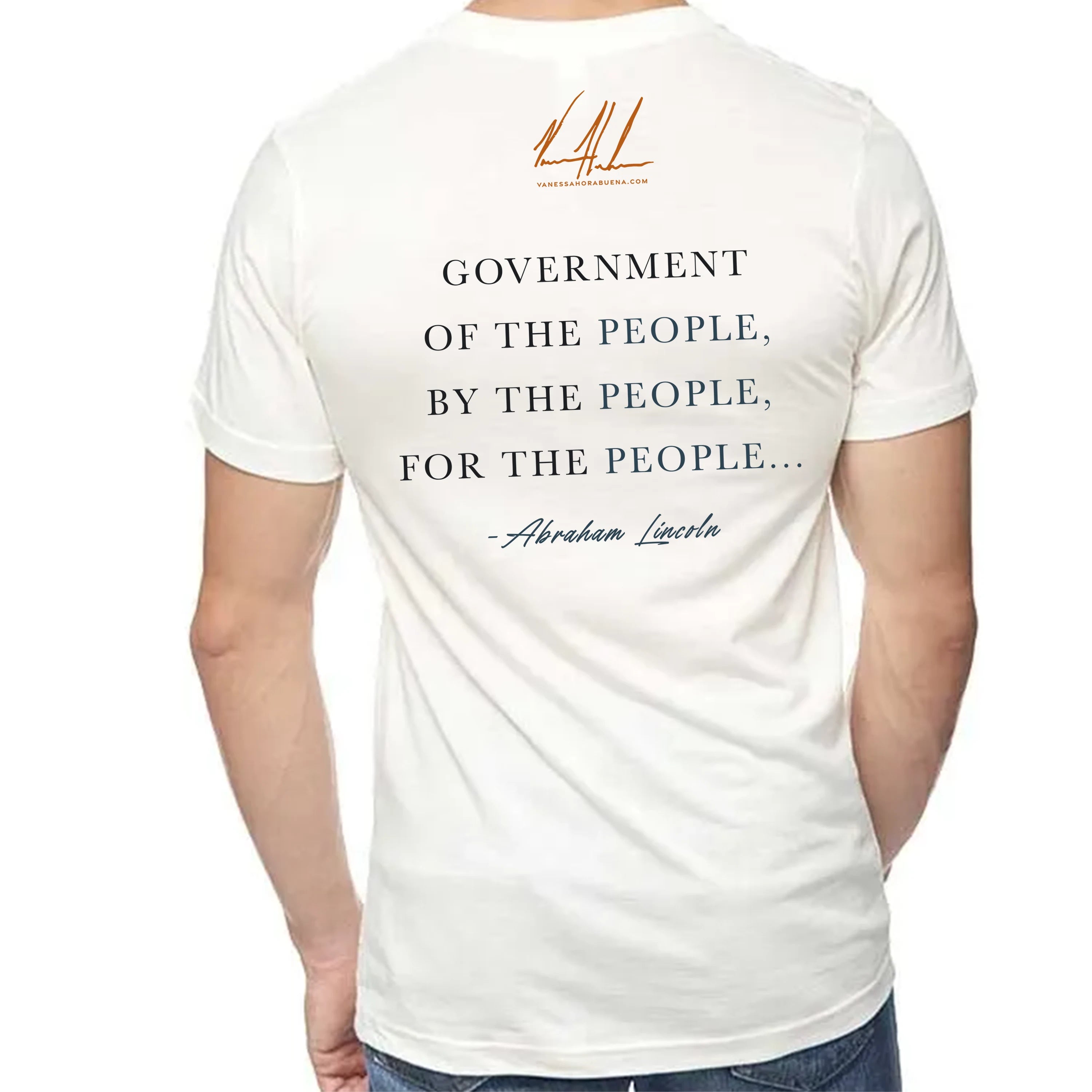 Abraham Lincoln - 4th of July - Unisex T (Premium Organic Fabric) Vanessa Horabuena