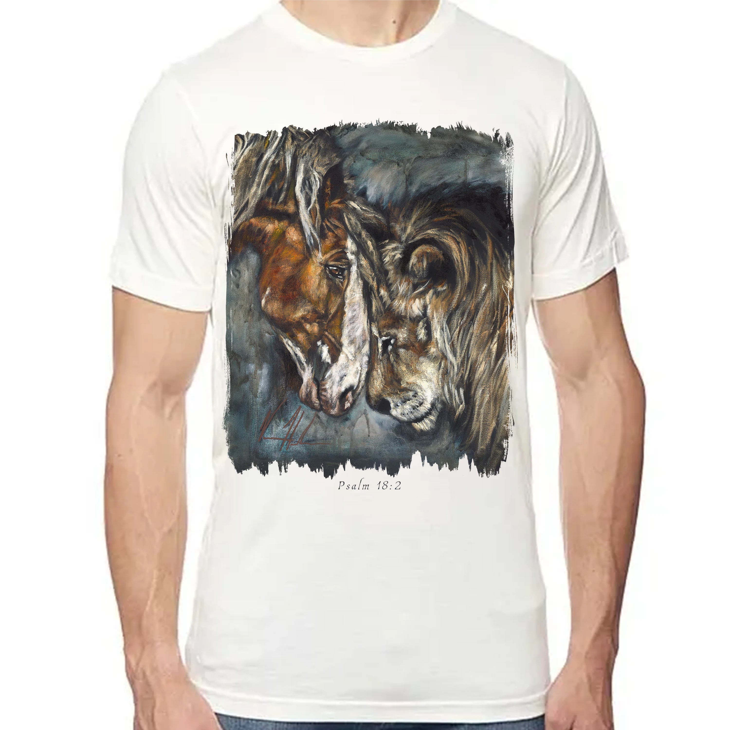 Courage & Strength - Unisex T (Premium Organic Fabric) Vanessa Horabuena Bamboo Natural Small