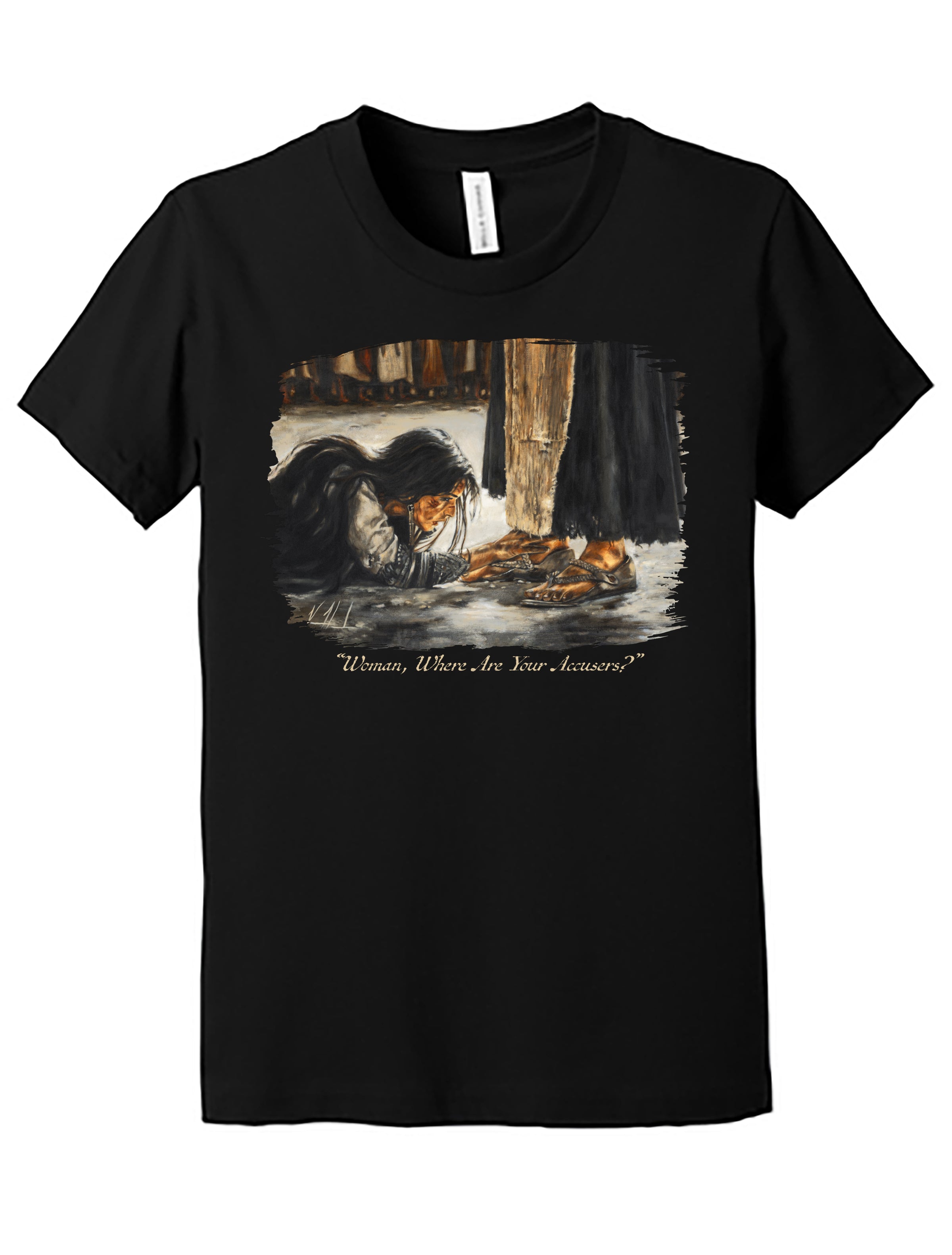 "Woman, Where Are Your Accusers?" - Kids T (Organic Cotton) Vanessa Horabuena Kids Black Small